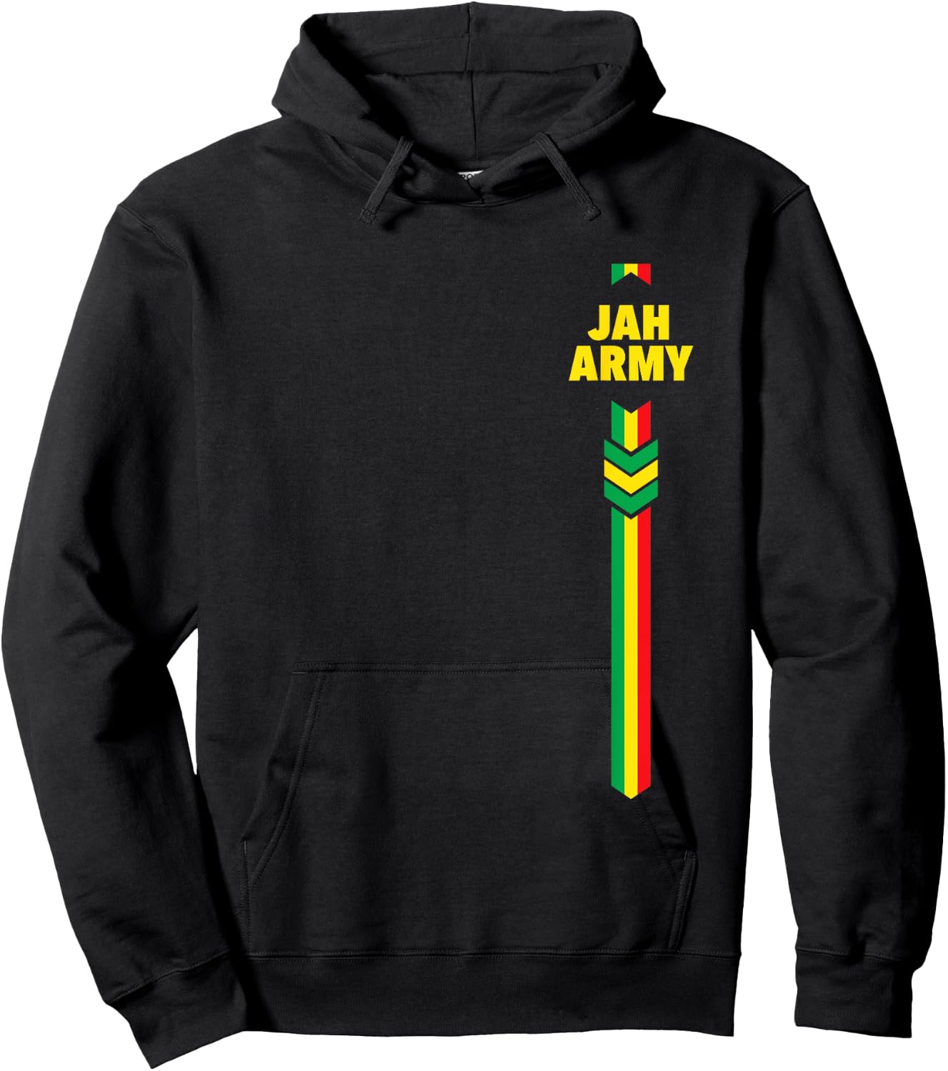 Jah Army Ras Tafari His Imperial Majesty Haile Selassie I Hoodie - Hoodie | Black