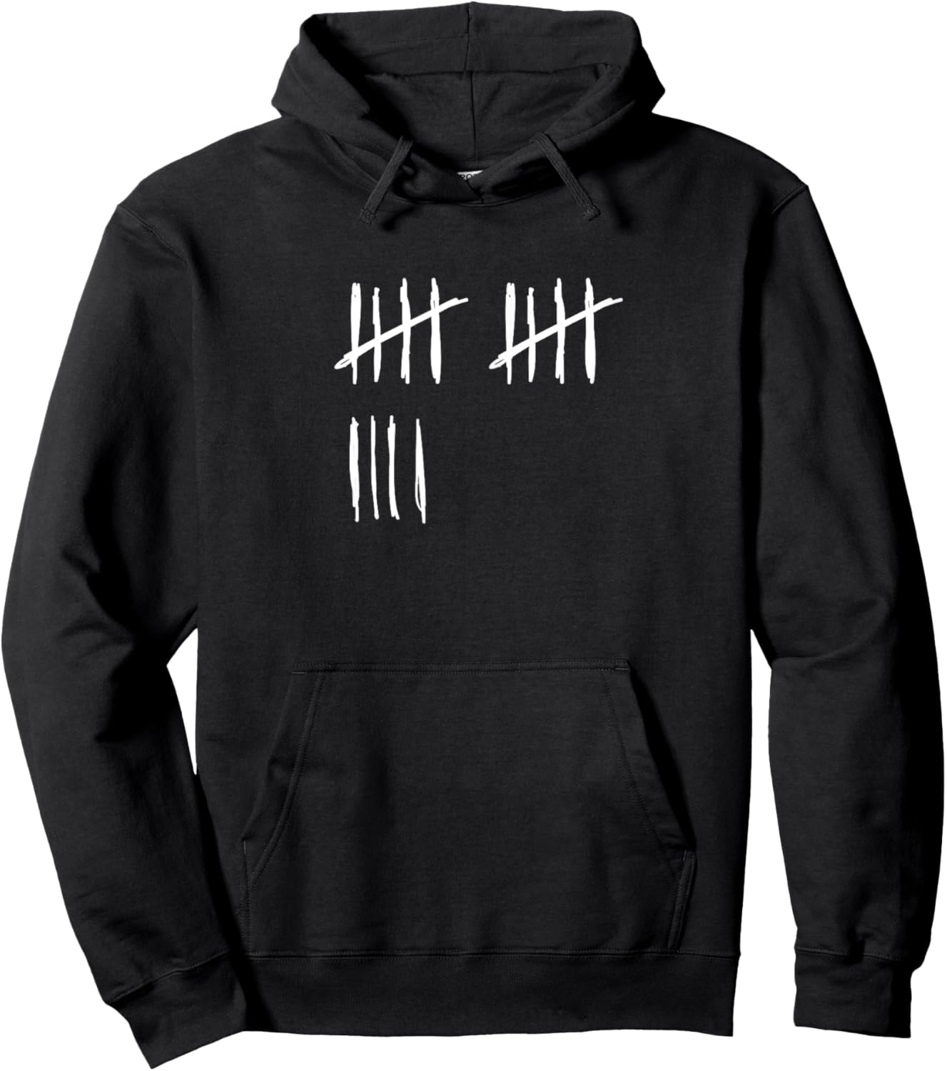 14 Years Done 14th Birthday Old Funny Tally Marks Counting Hoodie - Hoodie | Black