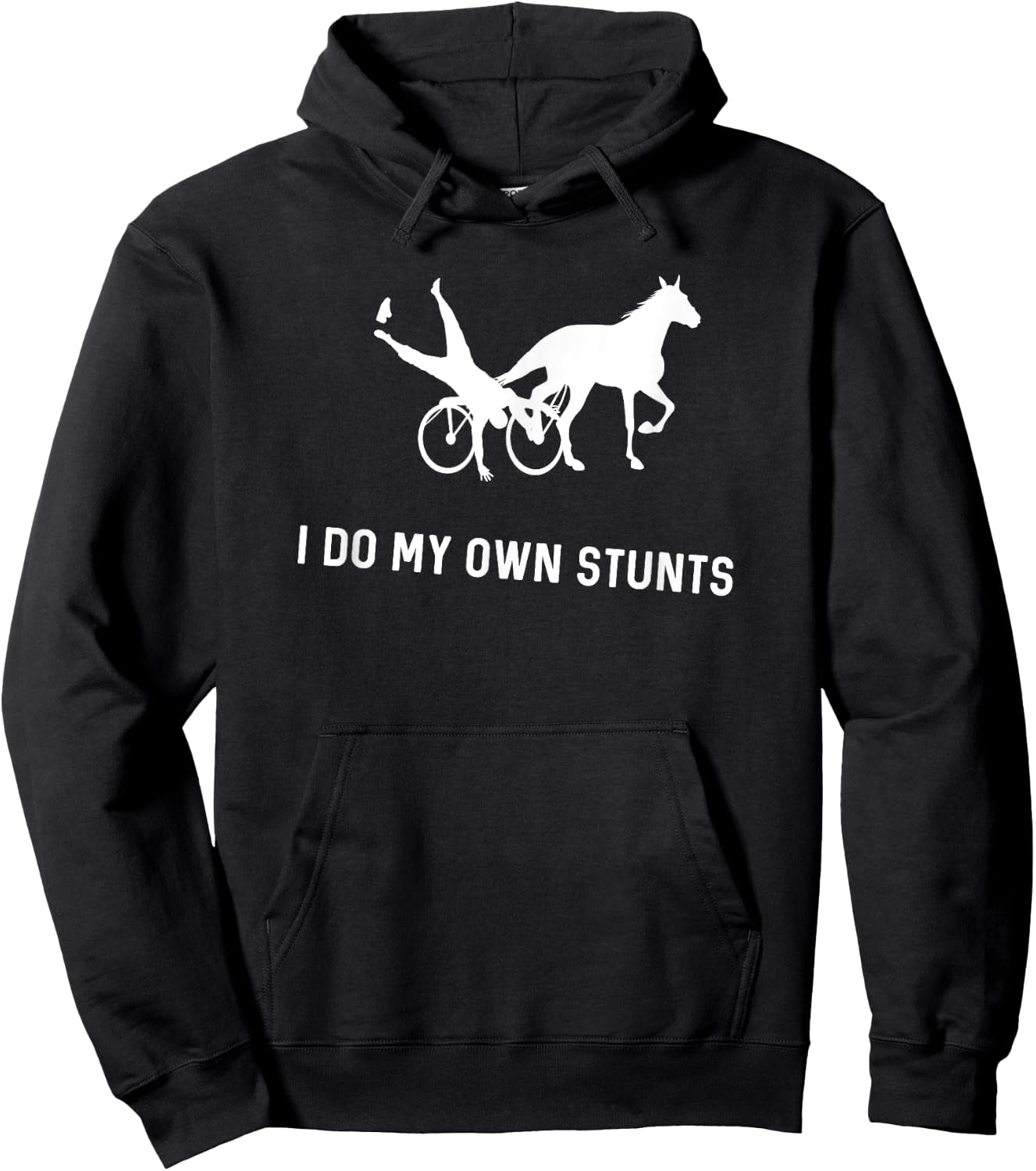 I Do My Own Stunts Harness Racing Funny Harness Racer Hoodie - Hoodie | Black