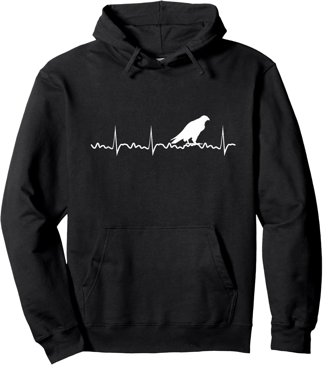Peregrine Falcon Heartbeat Bird Falcon Animal Hoodie - Hoodie | Black