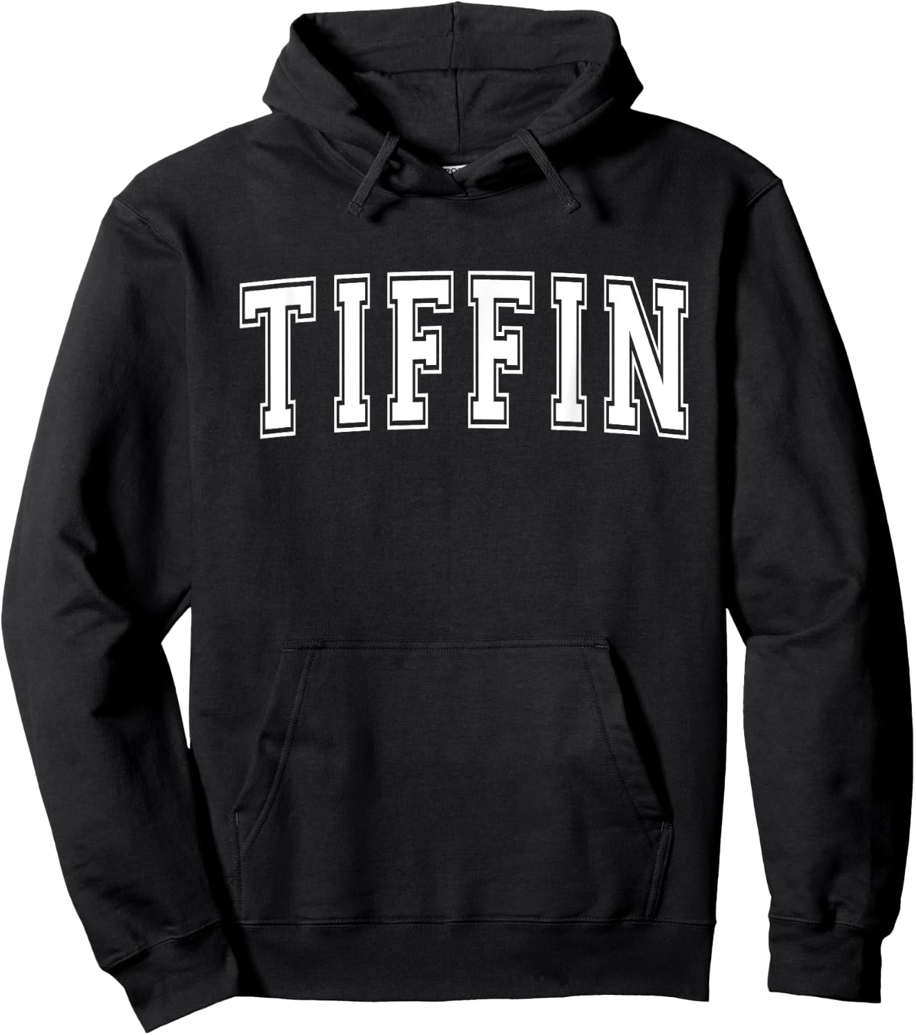TIFFIN OH OHIO USA Vintage Sports Varsity Style Hoodie - Hoodie | Black