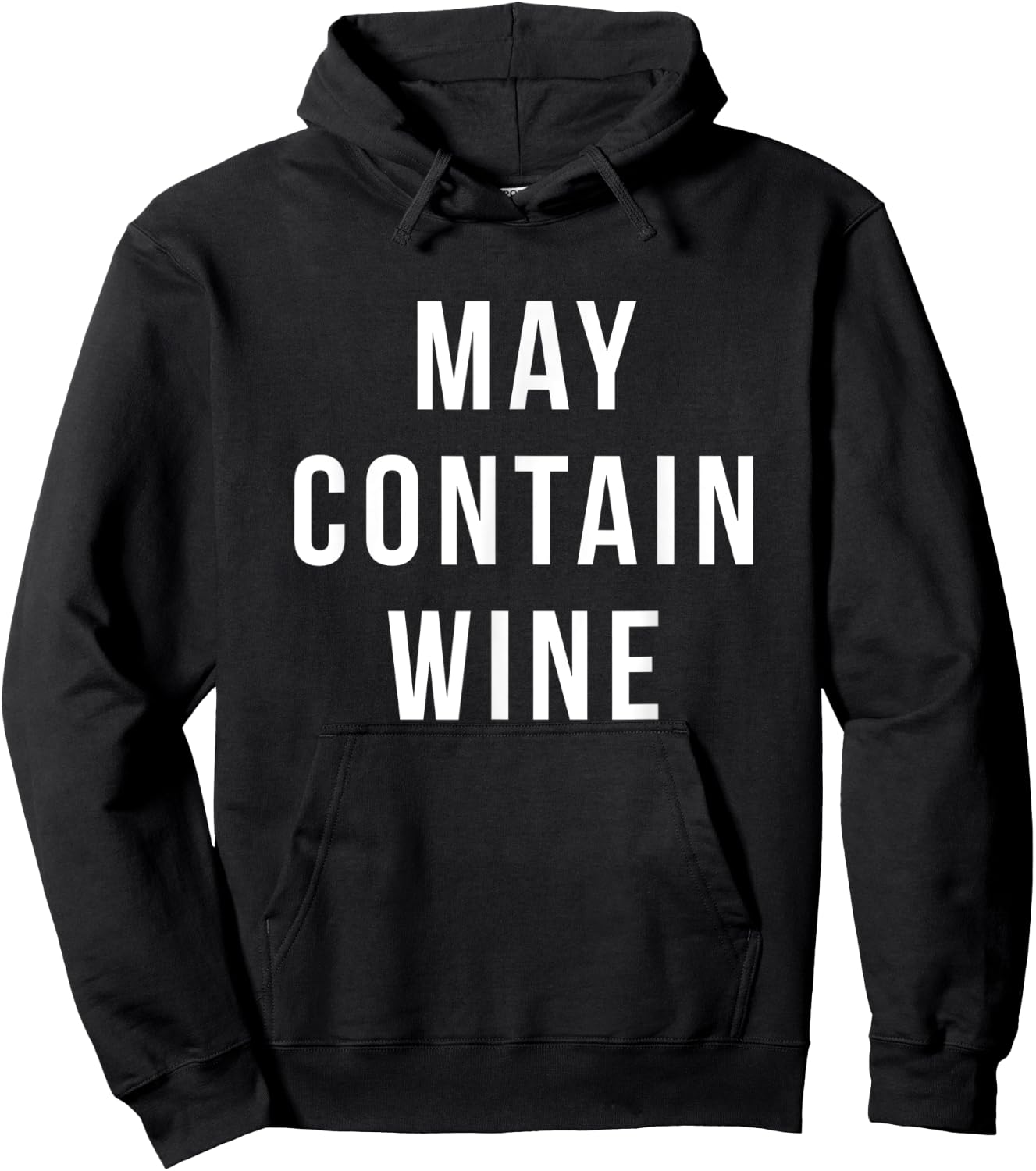 Funny Wine Shirts - May Contain Wine Hoodie - Hoodie | Black