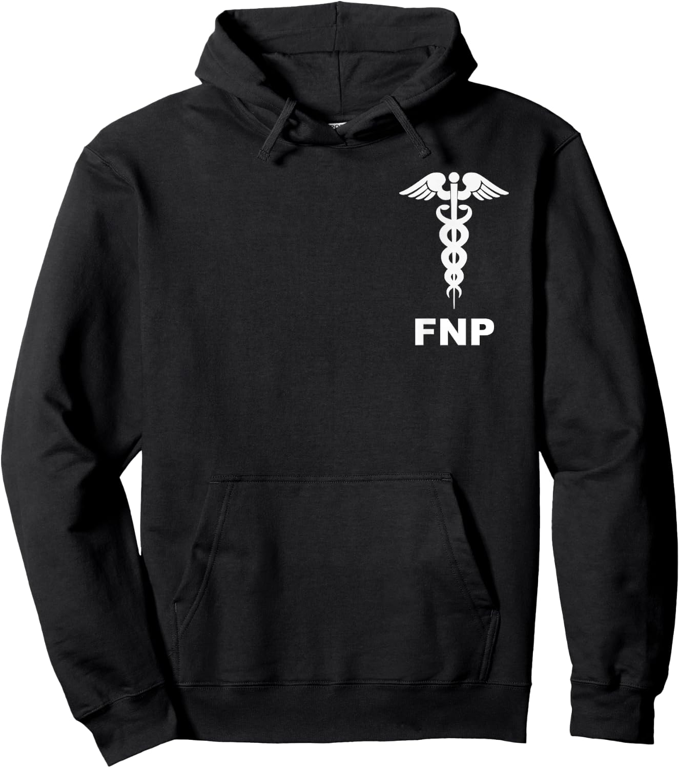 Family Nurse Practitioner Nurse Symbol Medical Caduceus Hoodie - Hoodie | Black
