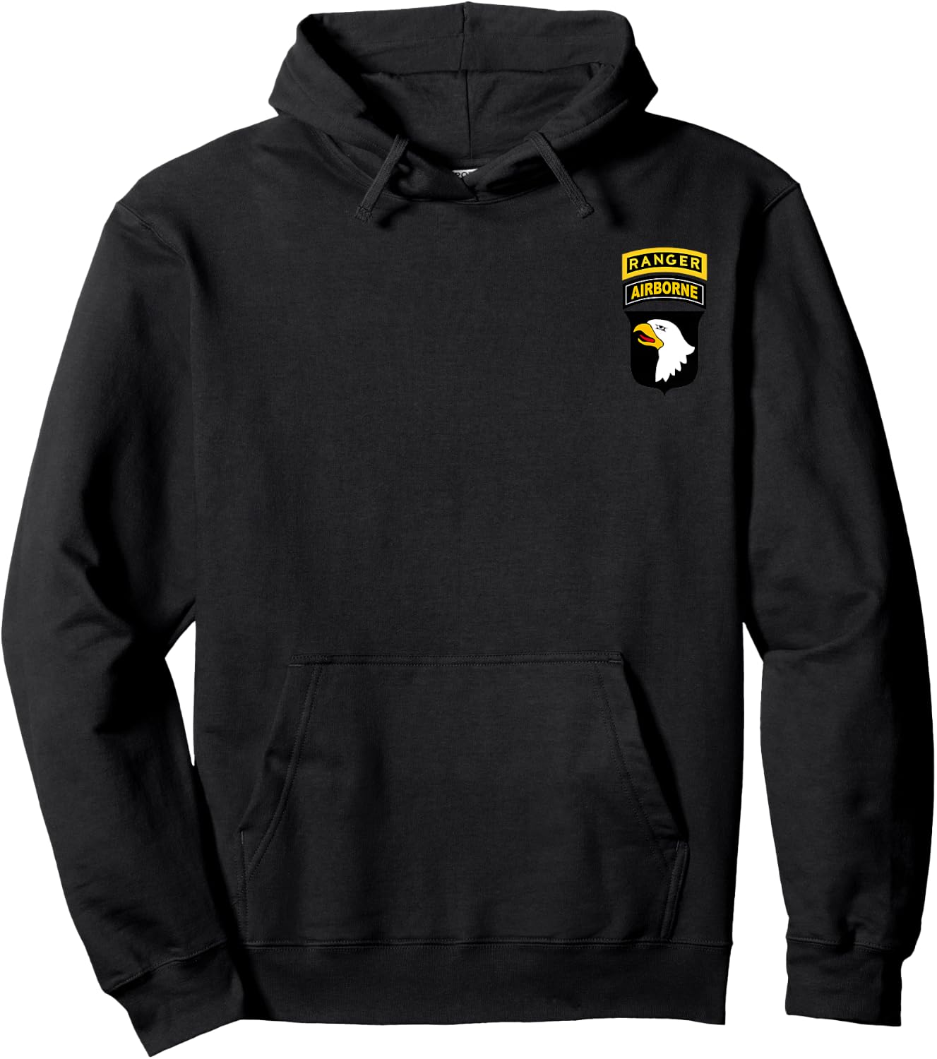 101st Airborne Division Ranger Flag , Veterans Day Hoodie - Hoodie | Black