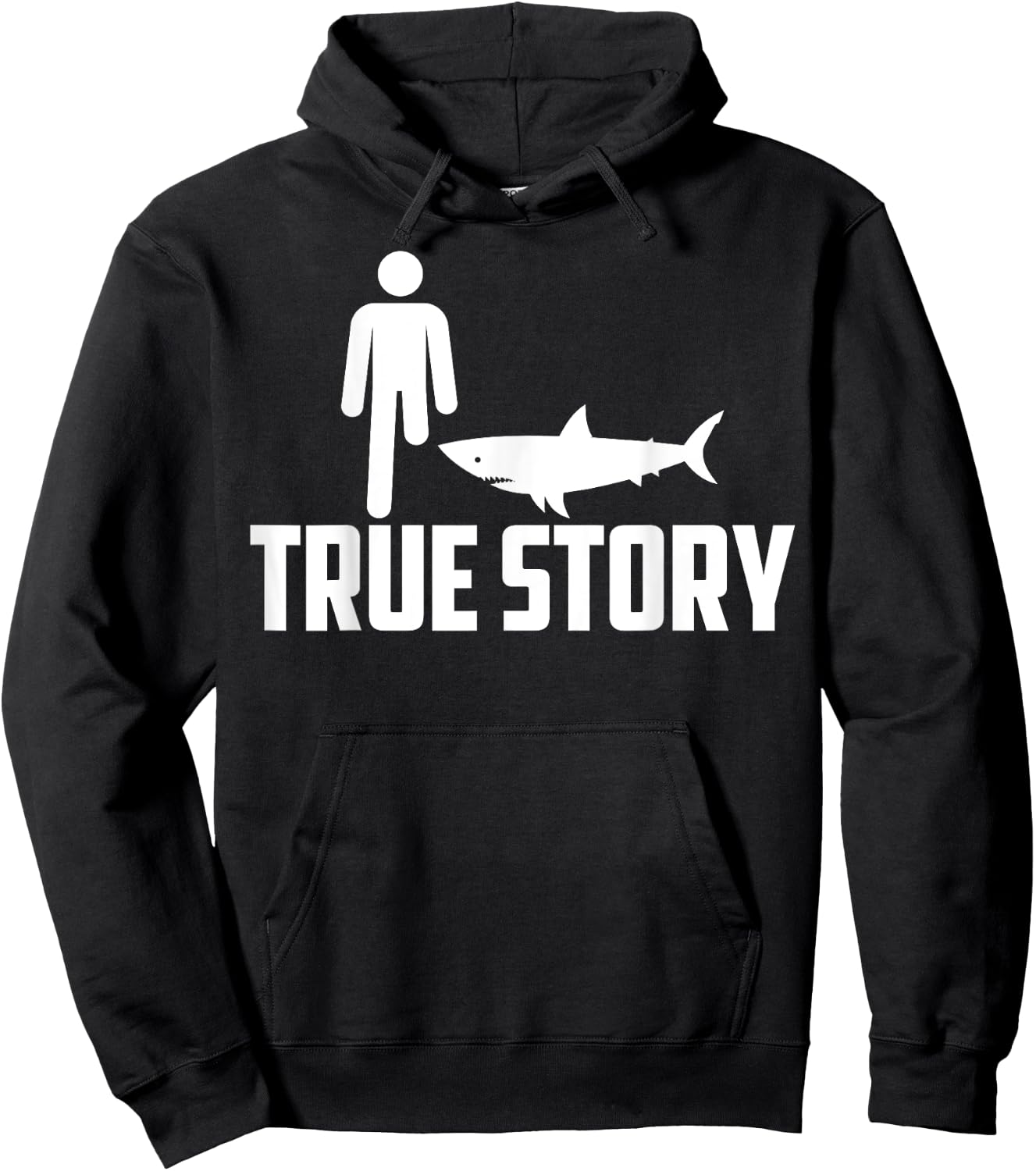 Funny True Story | Cool Leg Amputee Gift Shark Believer Hoodie - Hoodie | Black