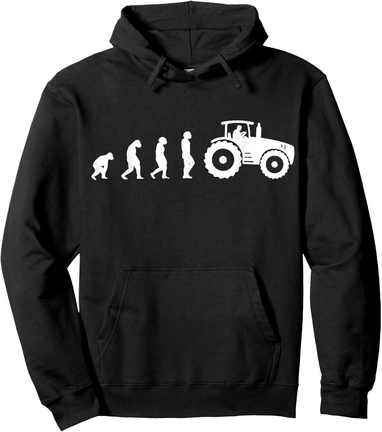 Evolution of the Farmer Funny Tractor Farming Gift Hoodie - Hoodie | Black