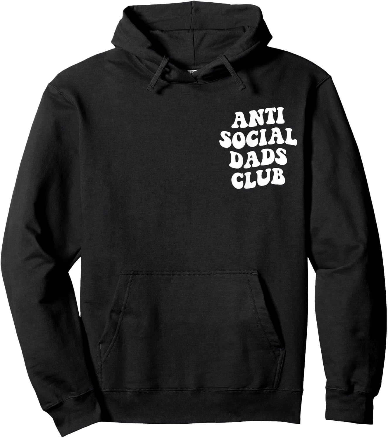 Anti Social Dads Club Funny Introverted Dad Hoodie - Hoodie | Black