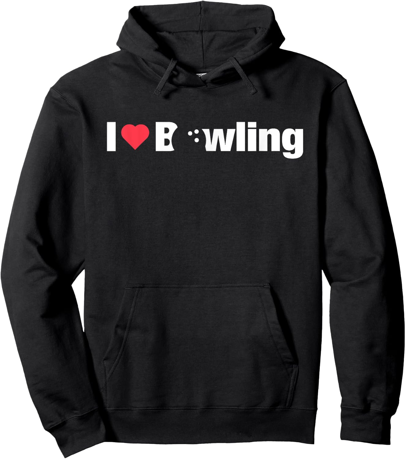 I Love Bowling Gift Girls Teens Or Wife Hoodie - Hoodie | Black