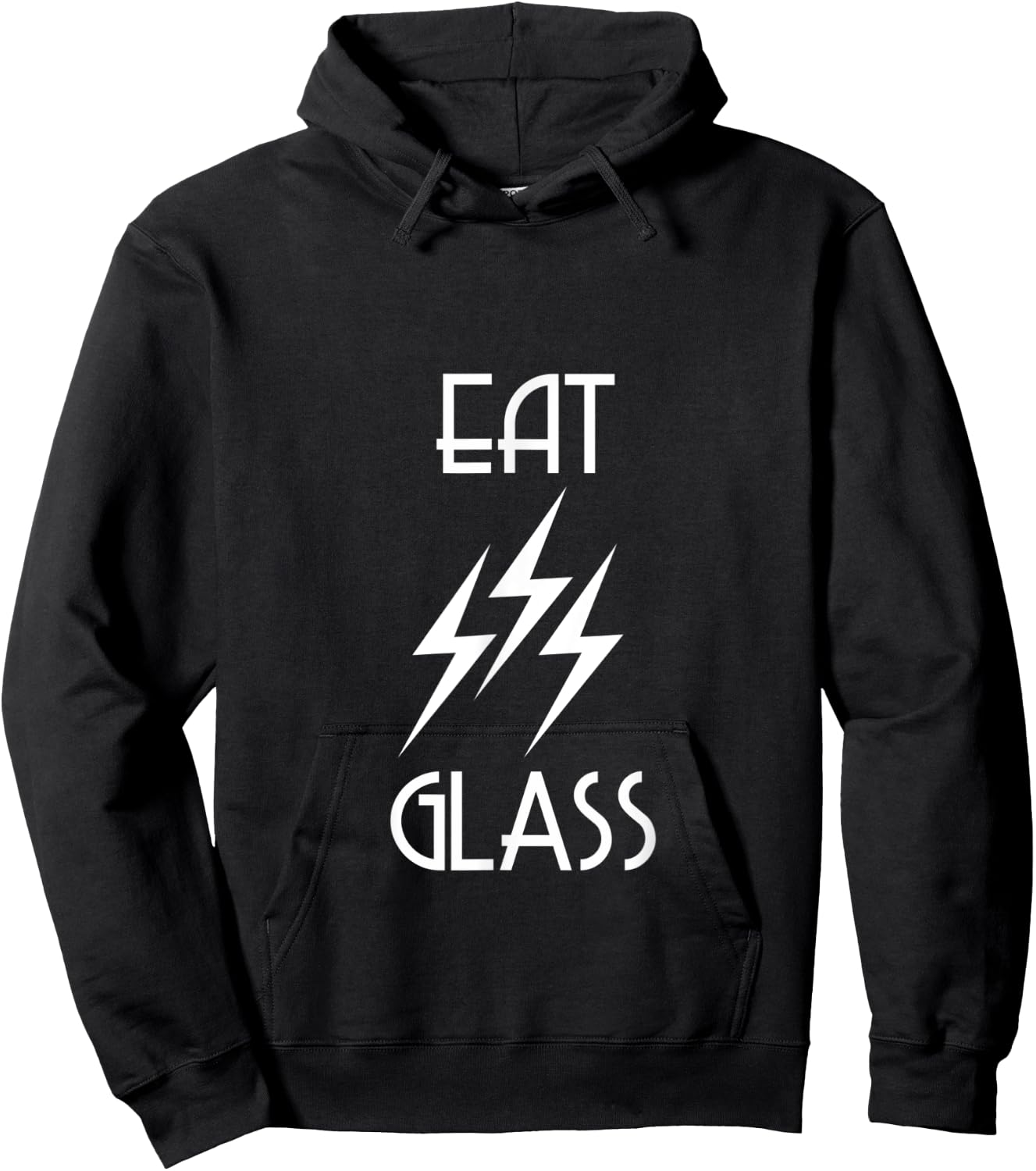 Eat Glass David Funny Lightning Bolt Hoodie - Hoodie | Black