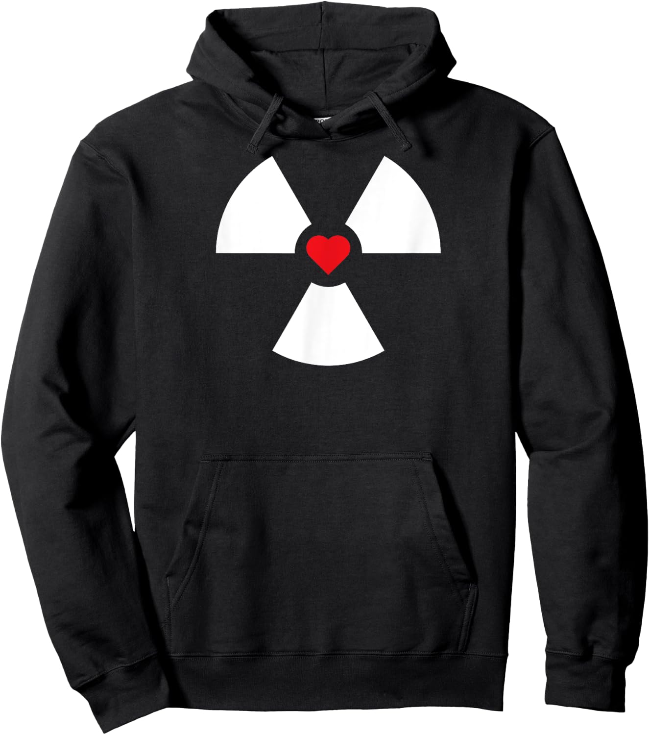 Radioactive Sign Radiation Hazard Heart Symbol Nuclear Love Hoodie - Hoodie | Black
