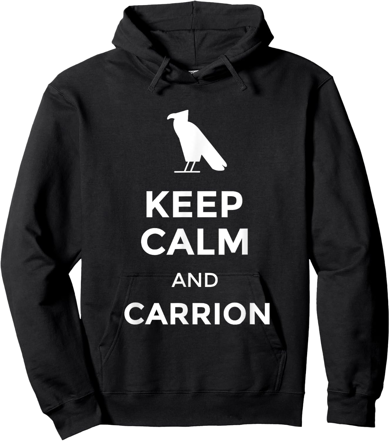 Funny Keep calm and carrion Raven Men Women Youth Hoodie - Hoodie | Black