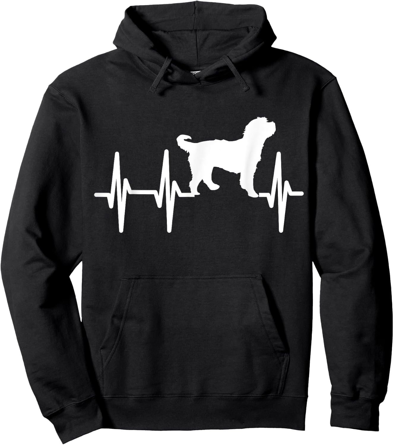 Bernedoodle Heartbeat Dog Mom Dad Pet Gift Hoodie - Hoodie | Black