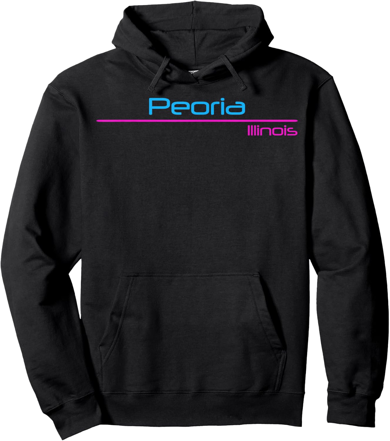 Retro Peoria Illinois Hoodie - Hoodie | Black