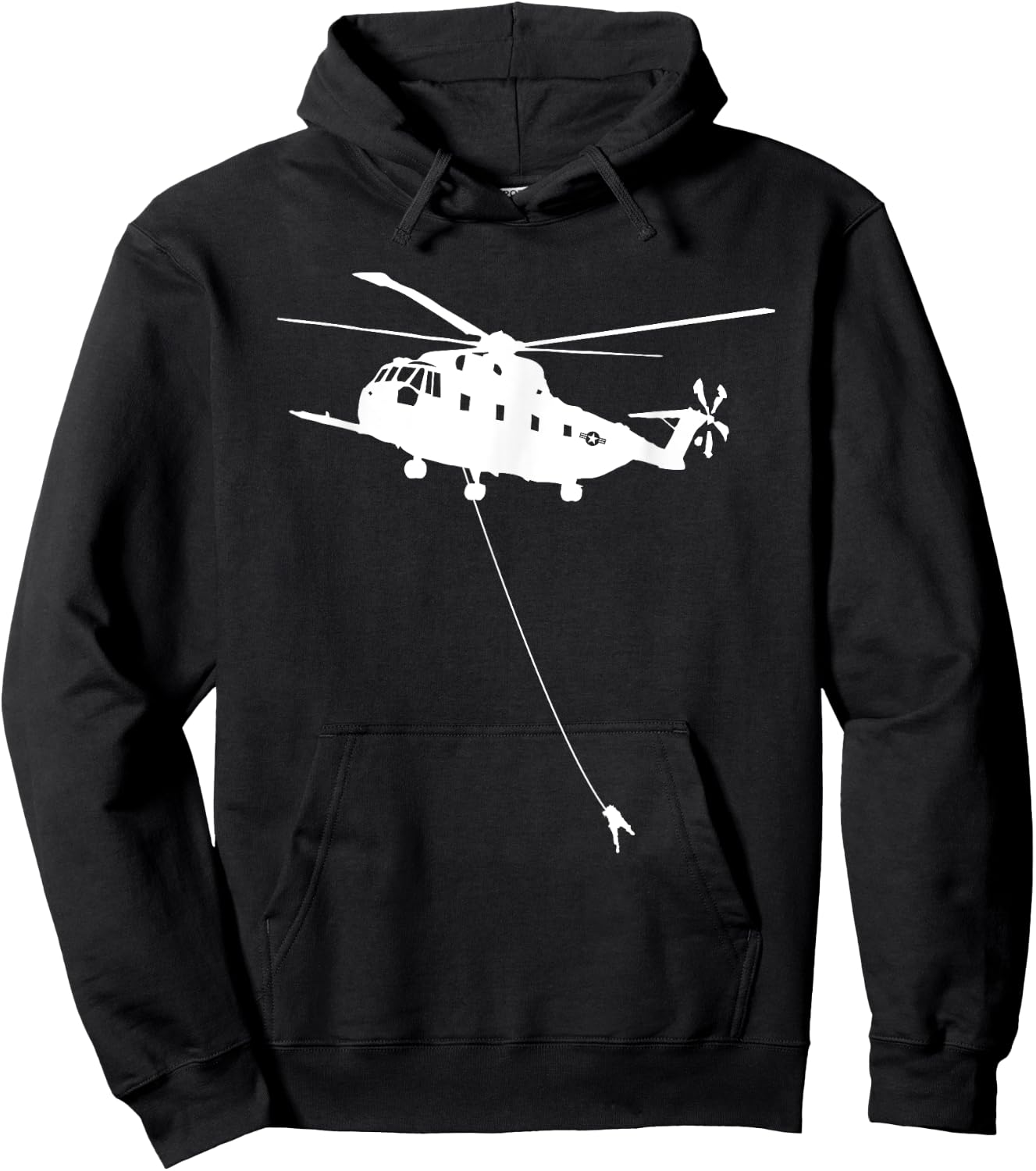 Jolly Green Giant to the Rescue HH-3E Helicopter CSAR Hoodie - Hoodie | Black