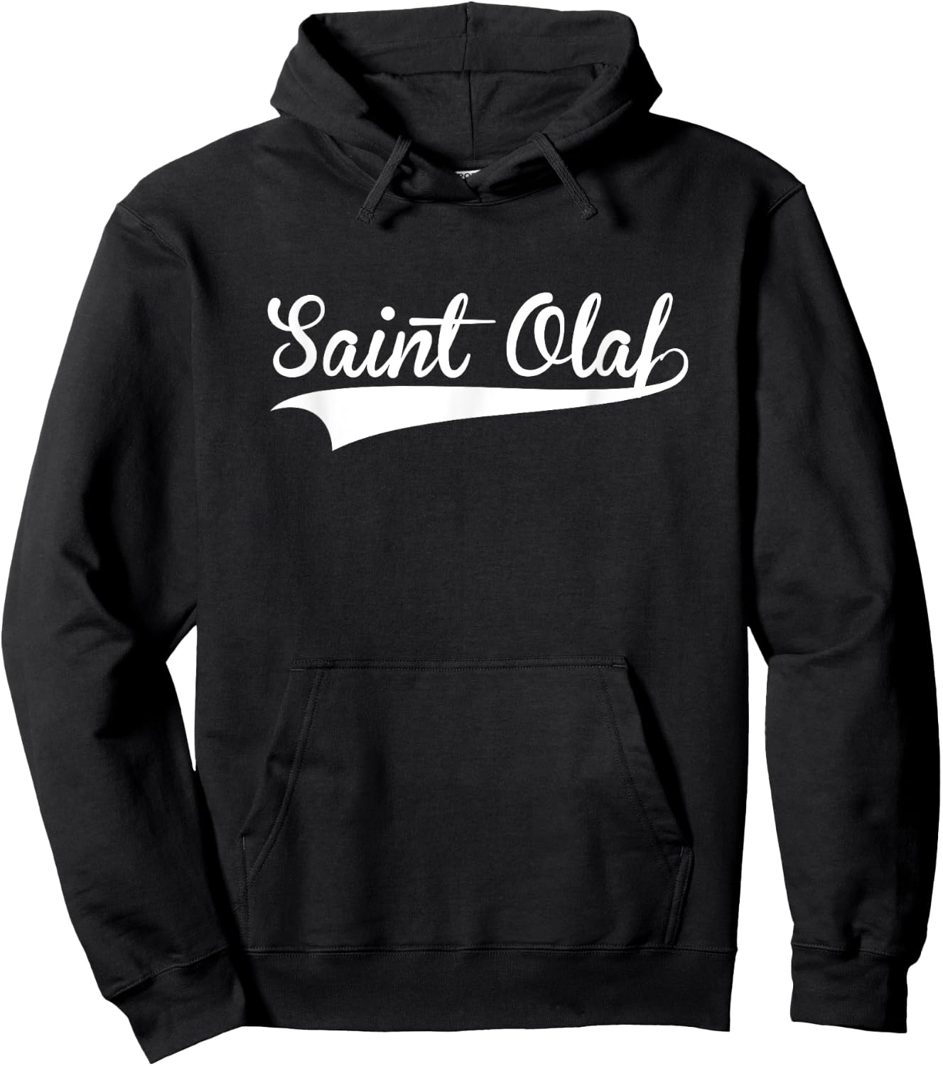 SAINT OLAF Baseball Vintage Retro Font Hoodie - Hoodie | Black