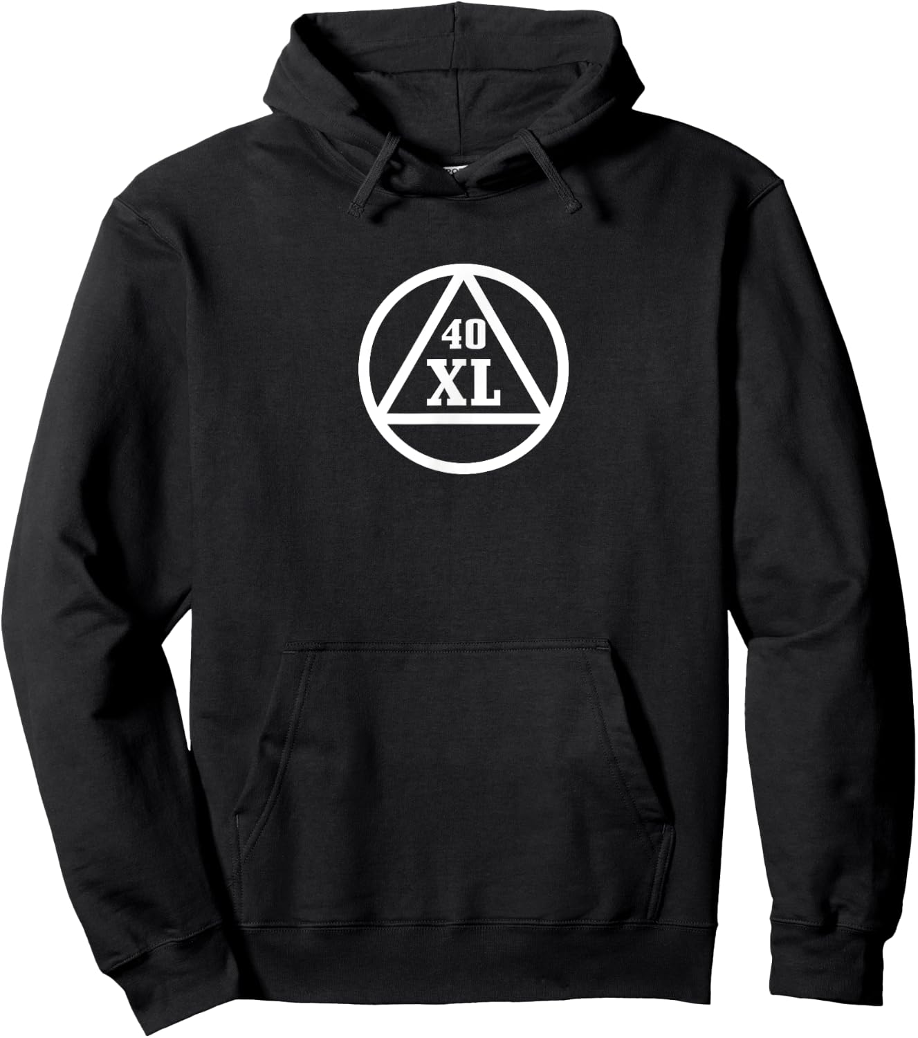 Forty Years Sobriety Symbol Circle Triangle 40 Years Sober Hoodie - Hoodie | Black