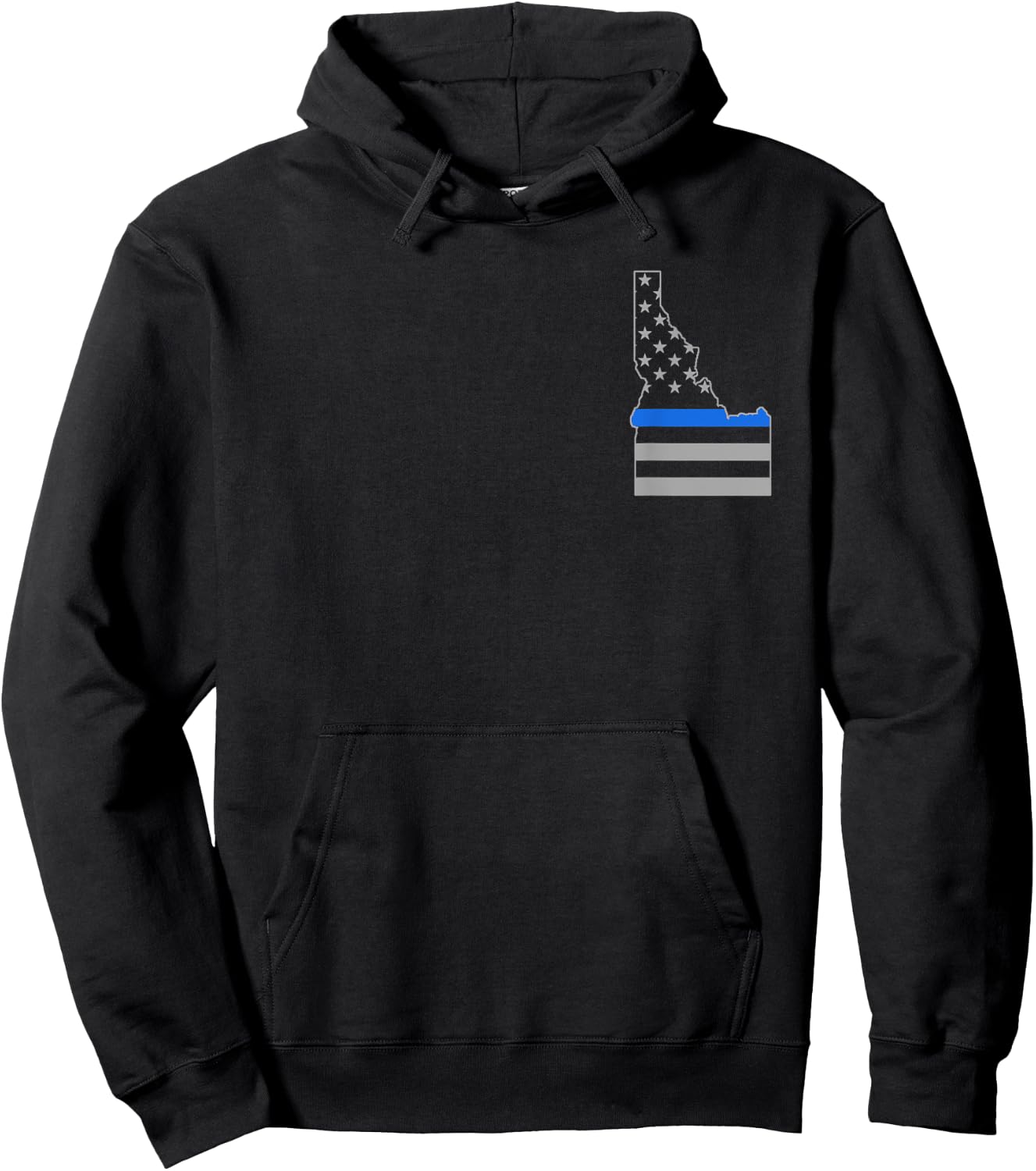 Idaho US Thin Blue Line Flag Police Officer Cop Hoodie - Hoodie | Black