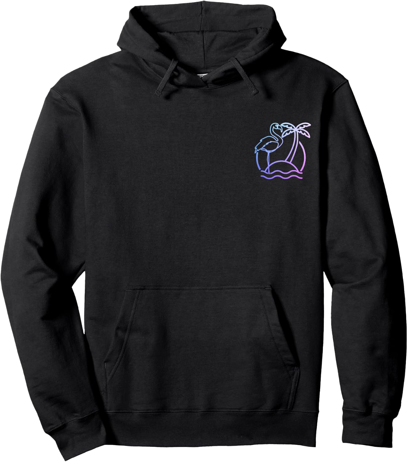 Flamingo Retro 80s Beach Vintage Flamingo Lovers Hoodie - Hoodie | Black