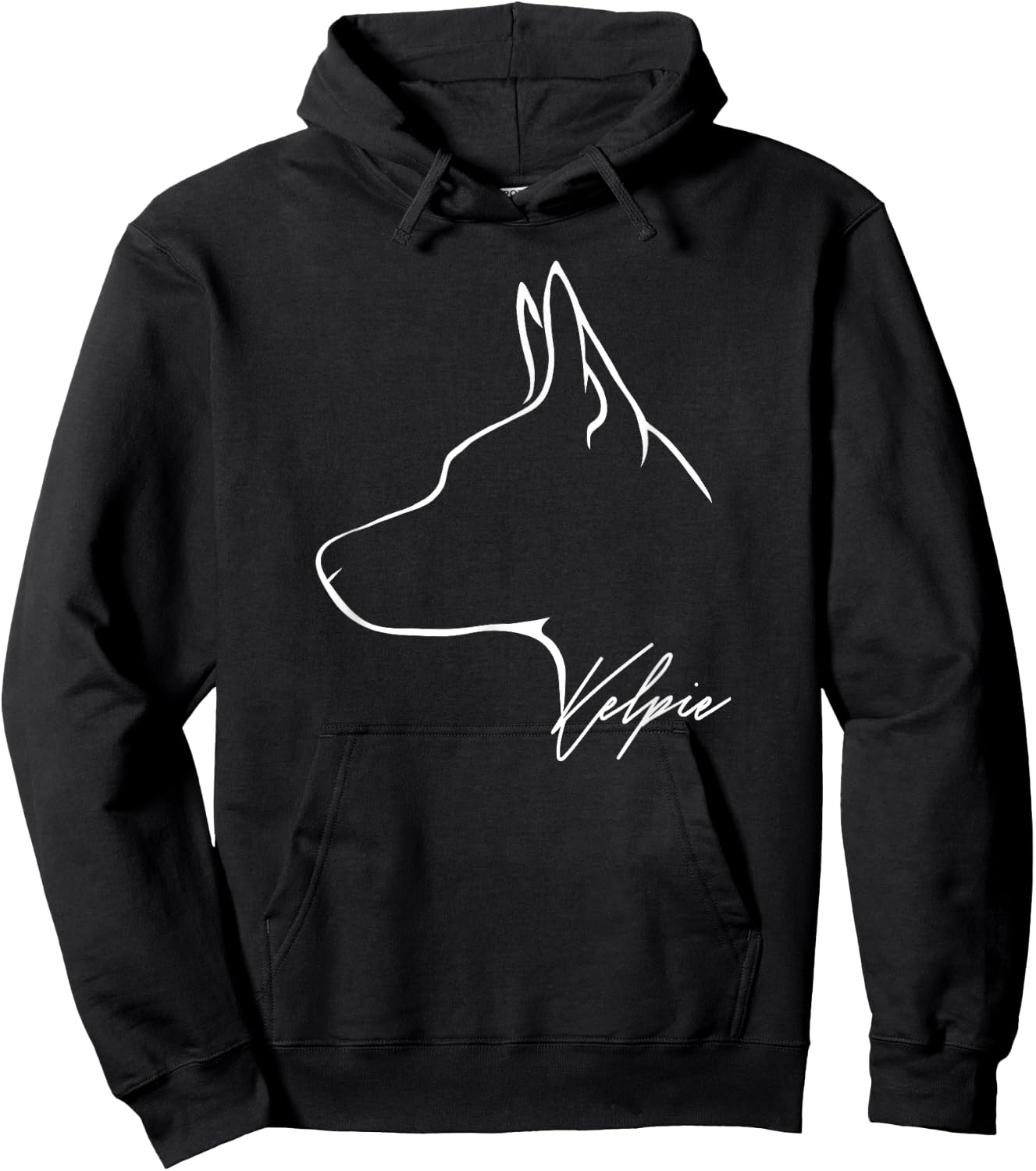 Proud Kelpie profile dog mom gift Australian Kelpie lover Women Girls Kids Hoodie - Hoodie | Black