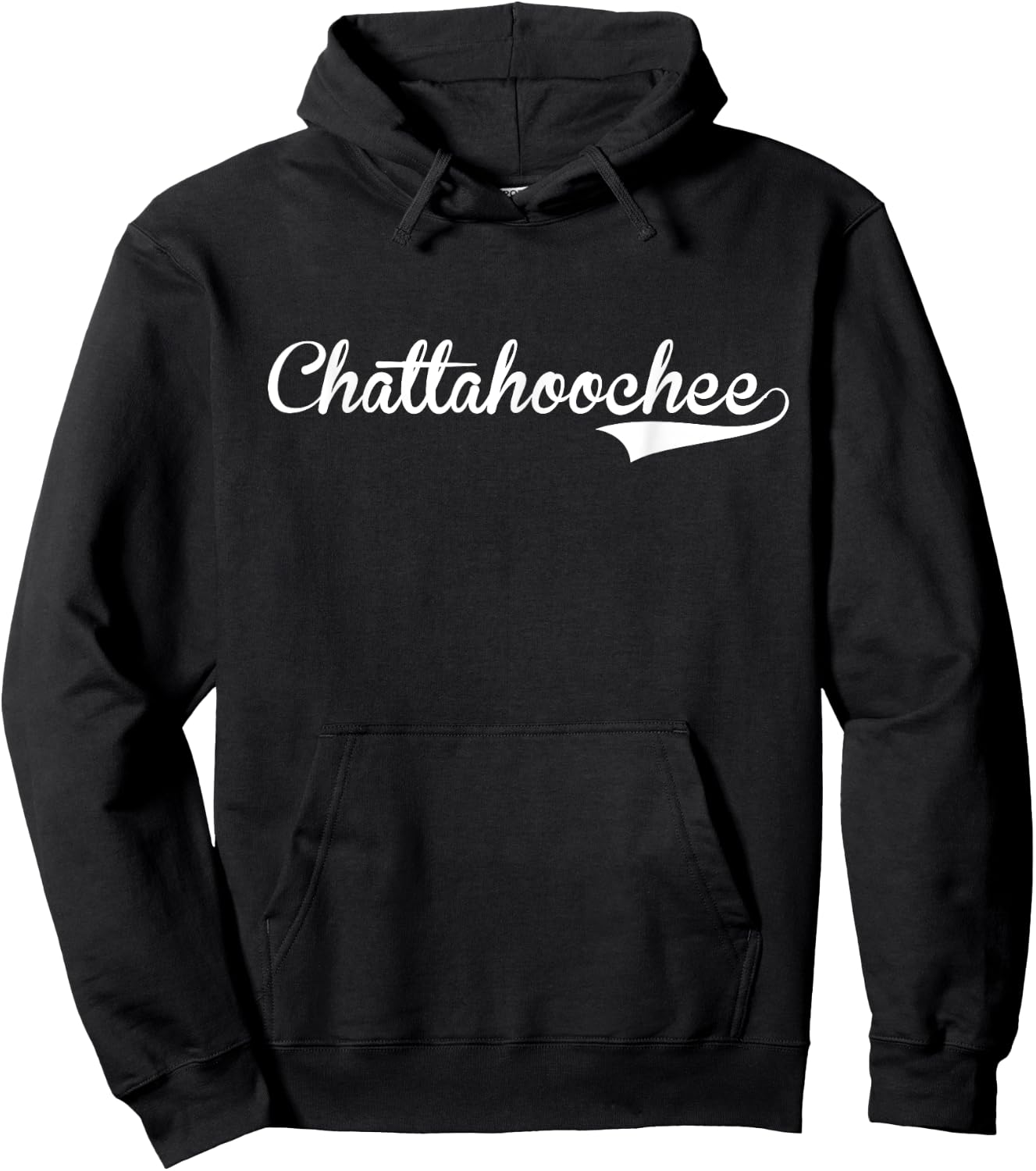 CHATTAHOOCHEE Baseball Vintage Retro Font Hoodie - Hoodie | Black