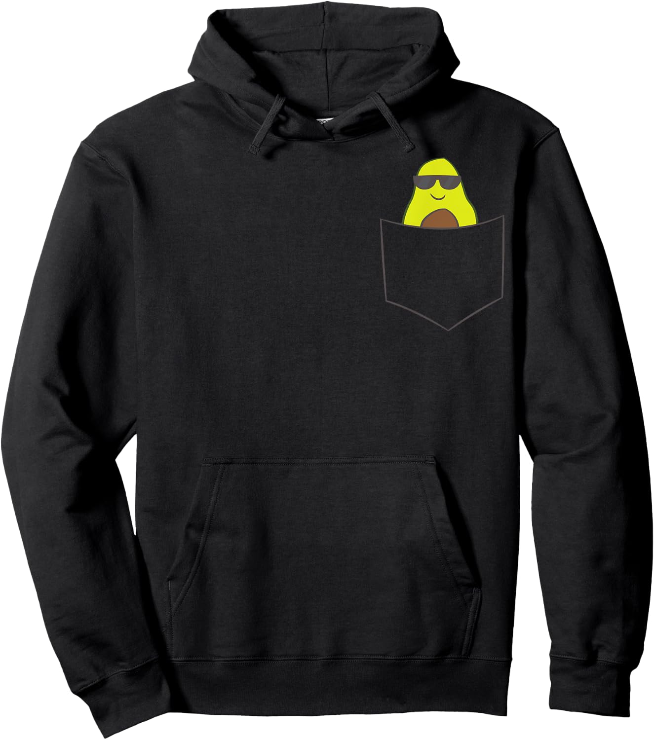 Avocado In A Pocket Vegan Food Pocket Avocado Hoodie - Hoodie | Black