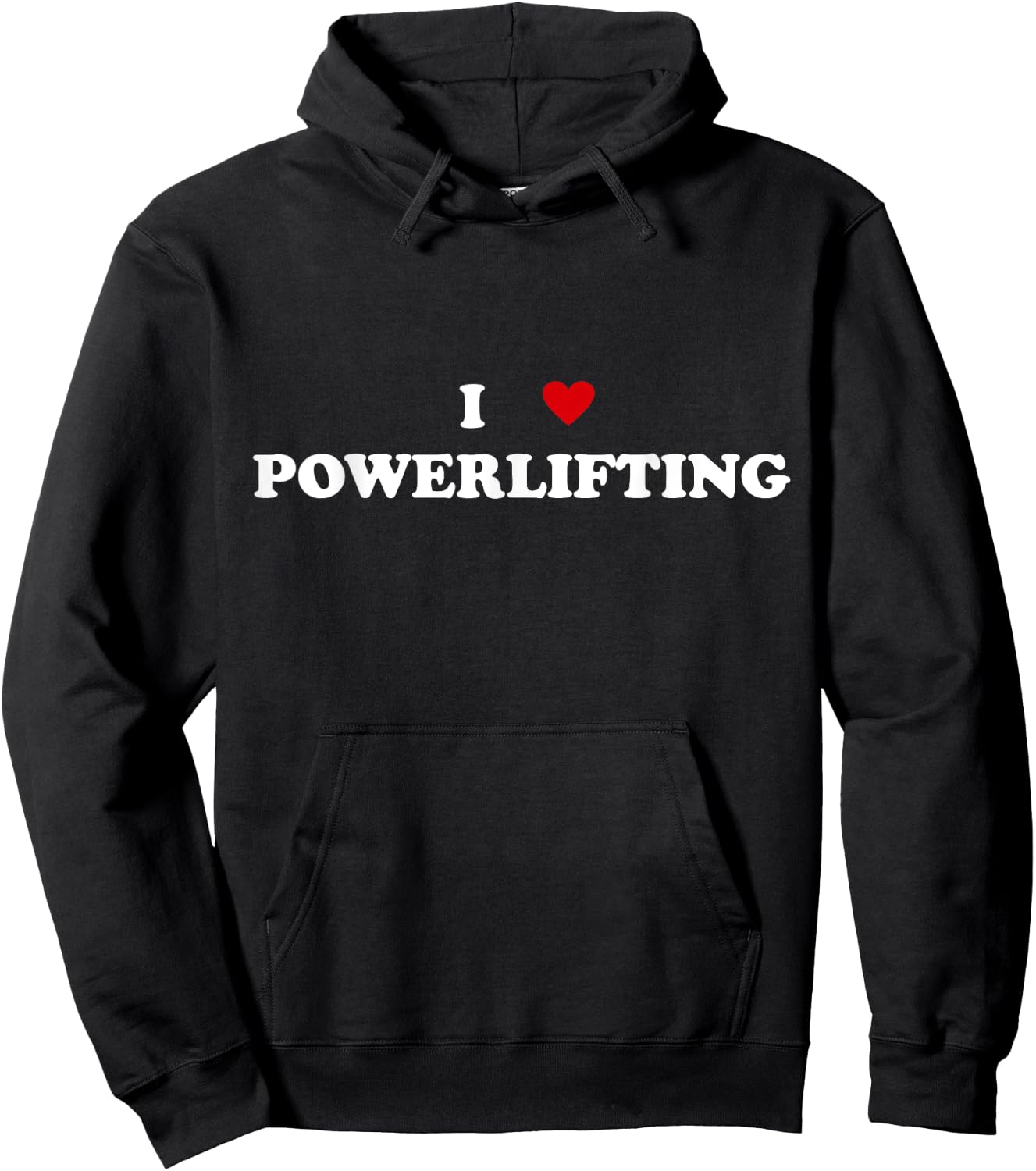 I Heart Powerlifter weightlifting - I Love Powerlifting Hoodie - Hoodie | Black