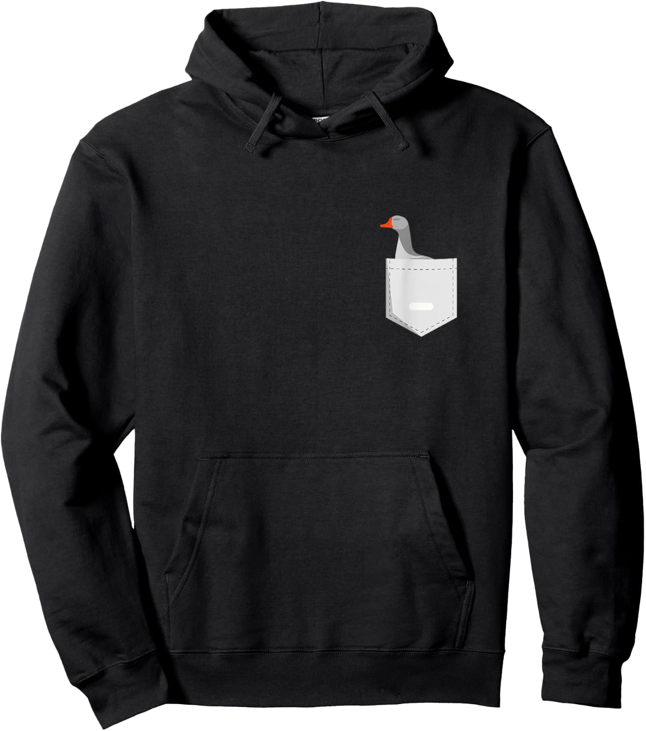 Ornithology Goose Farm Animal Kids Toddlers Gift Pocket Goose Hoodie - Hoodie | Black
