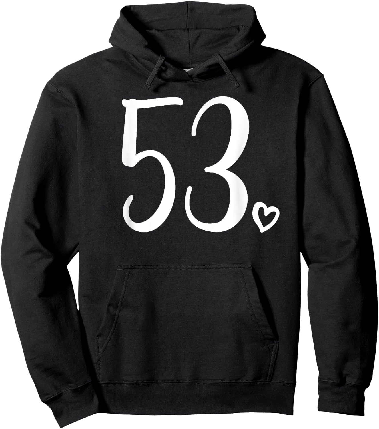 Number 53 Fifty-Three 53 Years Old 53rd Birthday Hoodie - Hoodie | Black