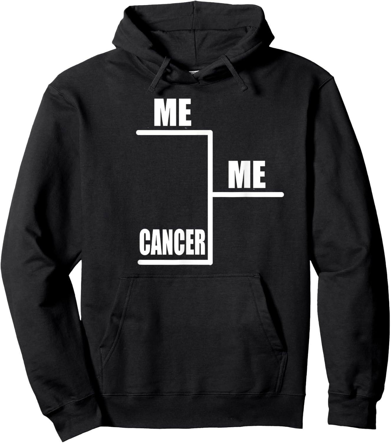 Me vs Cancer Bracket Hoodie - Hoodie | Black