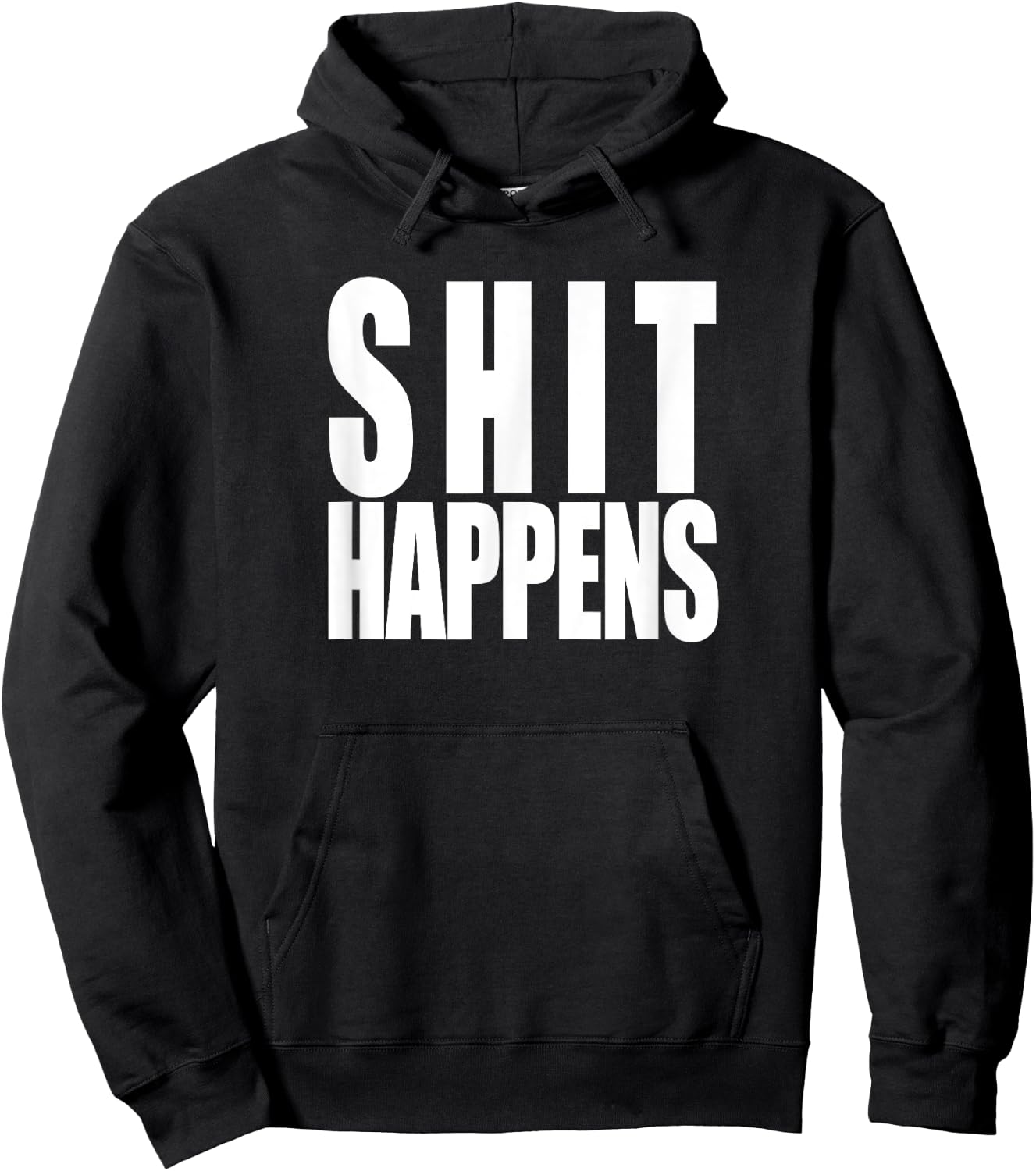 Shit Happens, funny slogan classic rock 80s 70s rose Hoodie - Hoodie | Black