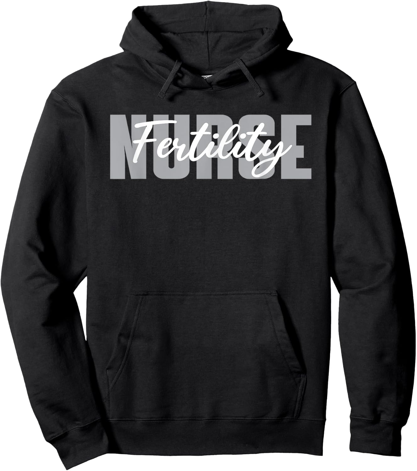 Great Fertility Nurse Typeset Apparel IVF Nurse Practitioner Hoodie - Hoodie | Black