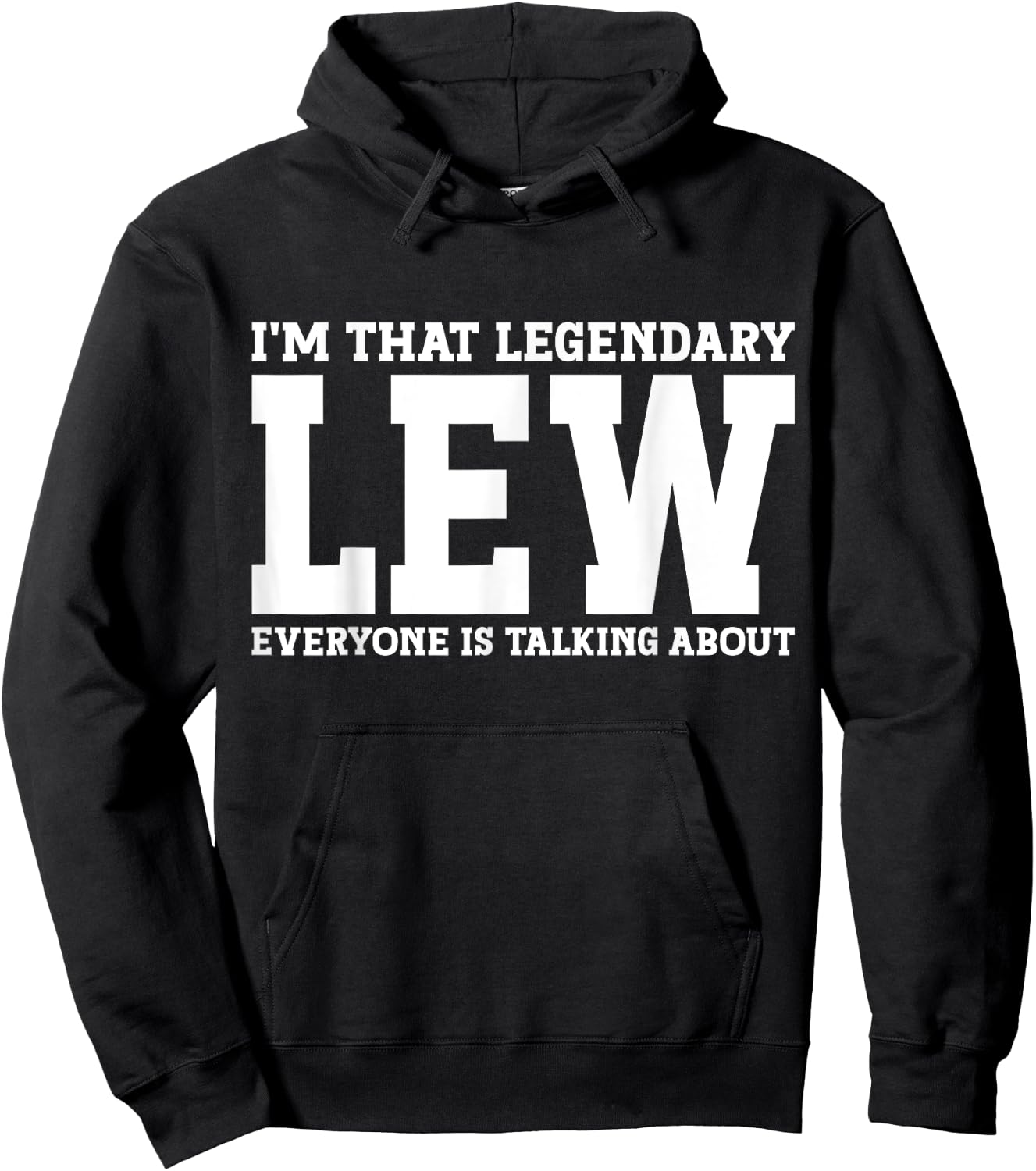 Lew Surname Funny Team Family Last Name Lew Hoodie - Hoodie | Black