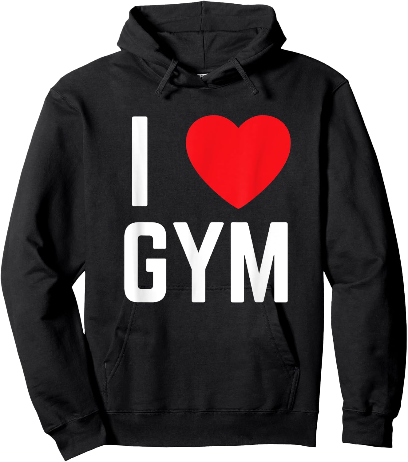 I heart gym I love gym fitness workout exercise Hoodie - Hoodie | Black