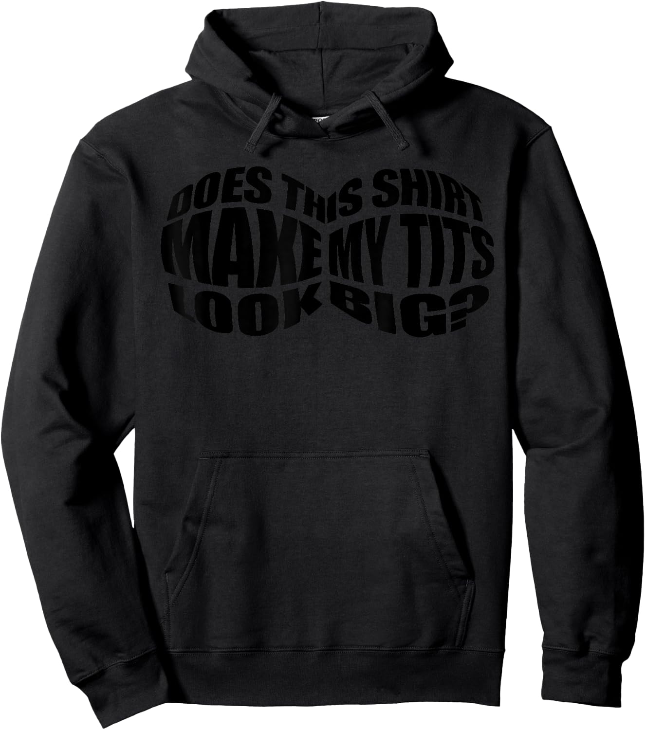 Funny Big Boob Gift Cool Breast Sarcasm Joke Gag Hoodie - Hoodie | Black