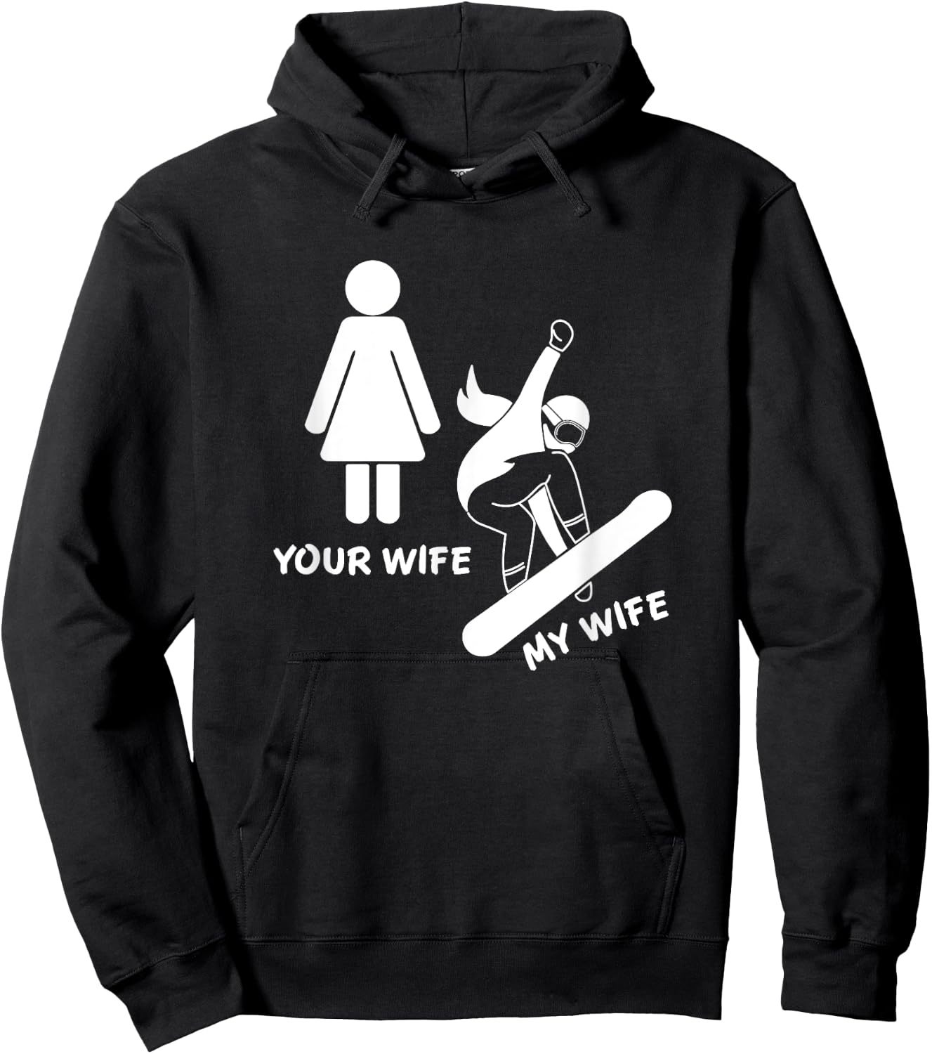 Your Wife My Wife Snowboarder - Female Boarder Gift Hoodie - Hoodie | Black