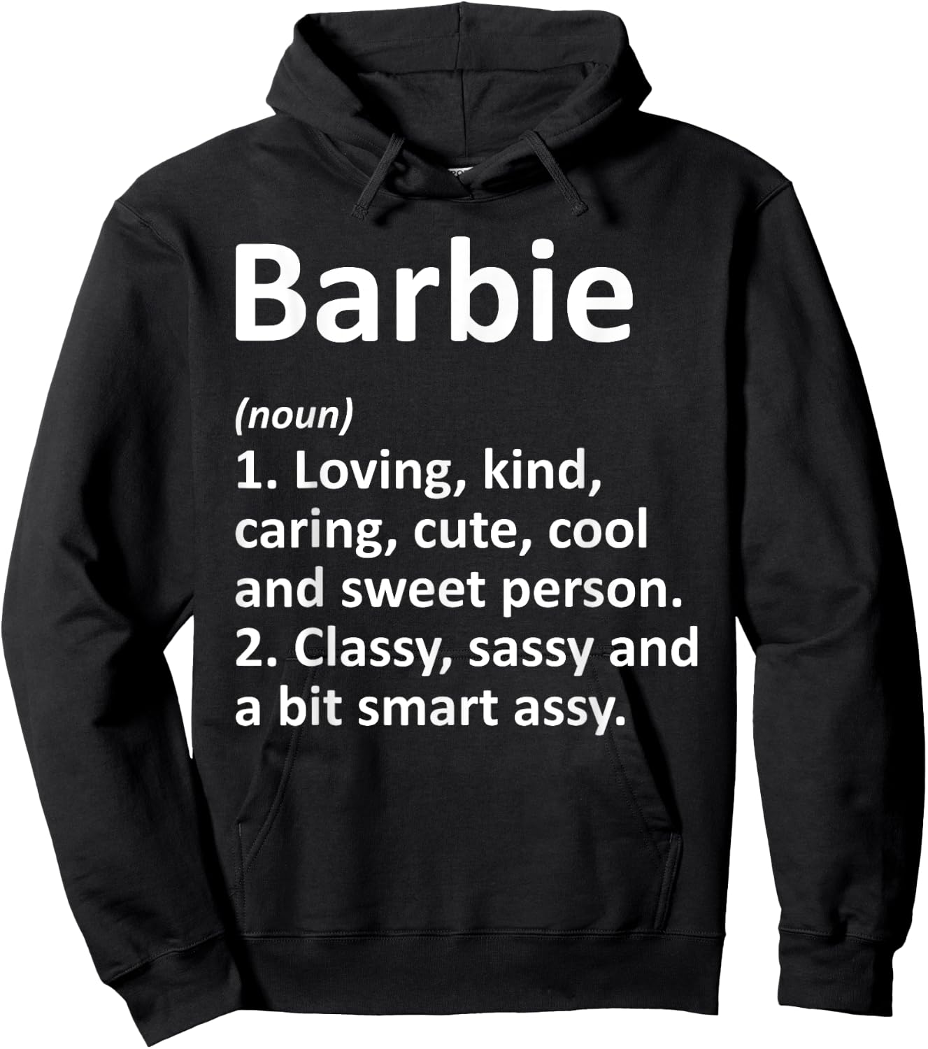 BARBIE Definition Personalized Name Funny Birthday Gift Hoodie - Hoodie | Black
