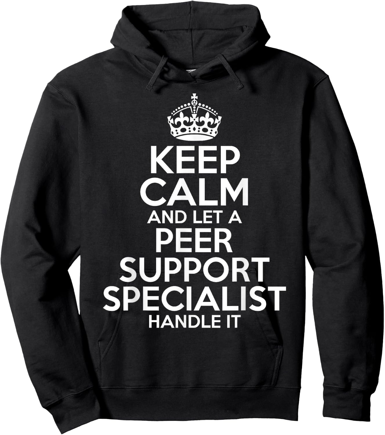 PEER SUPPORT SPECIALIST Gift Funny Job Profession Birthday Hoodie - Hoodie | Black