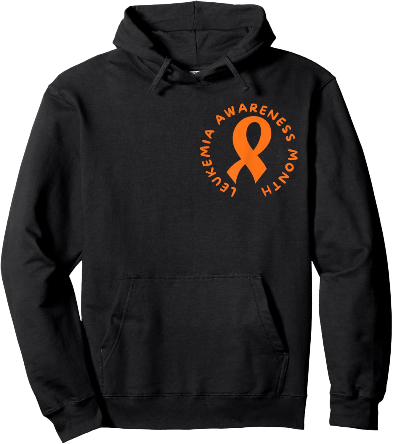 Orange Ribbon Leukemia Blood Cancer Awareness Month Hoodie - Hoodie | Black