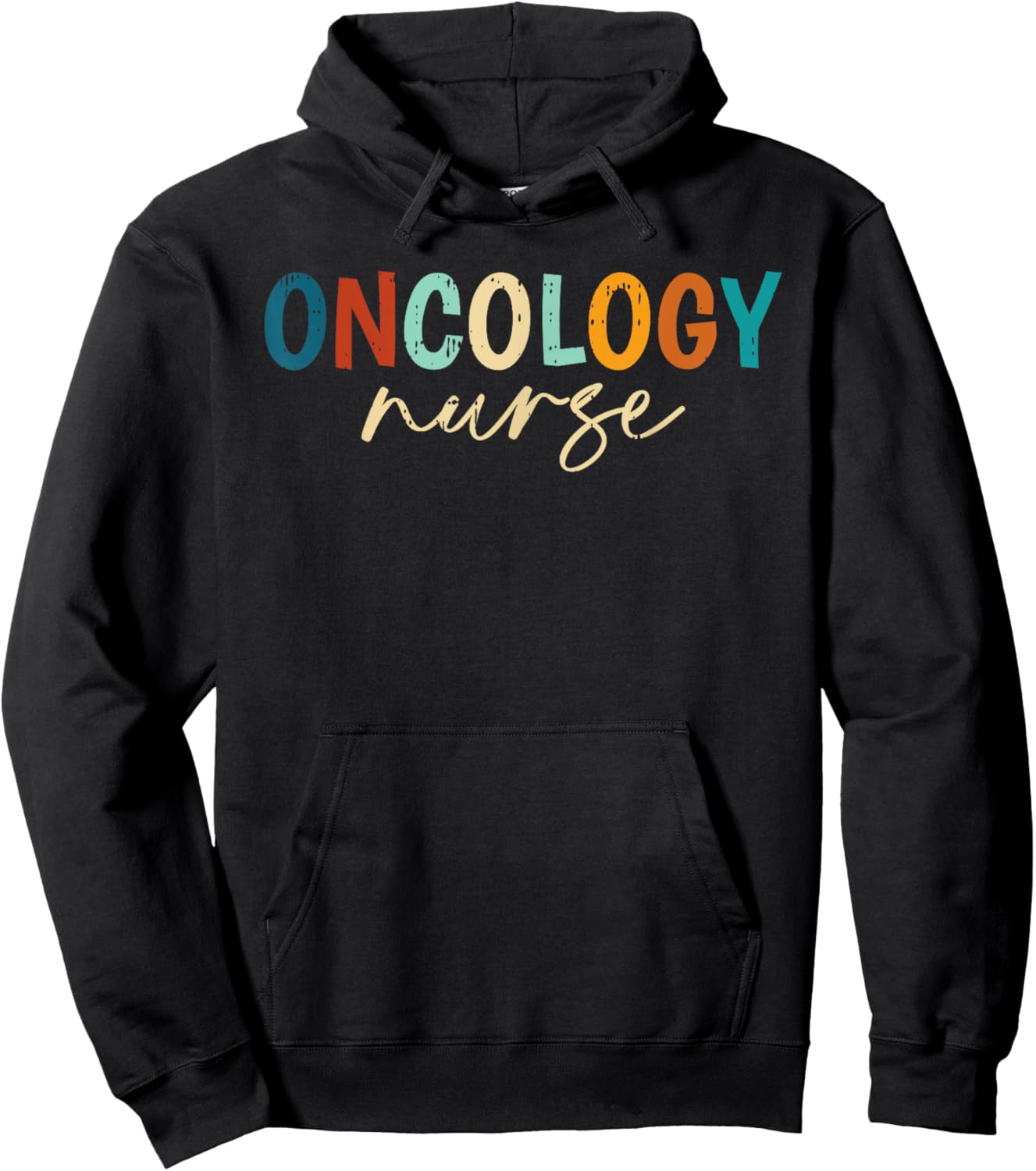 Oncology Nurse Retro Registered RN Medical Nursing Student Hoodie - Hoodie | Black