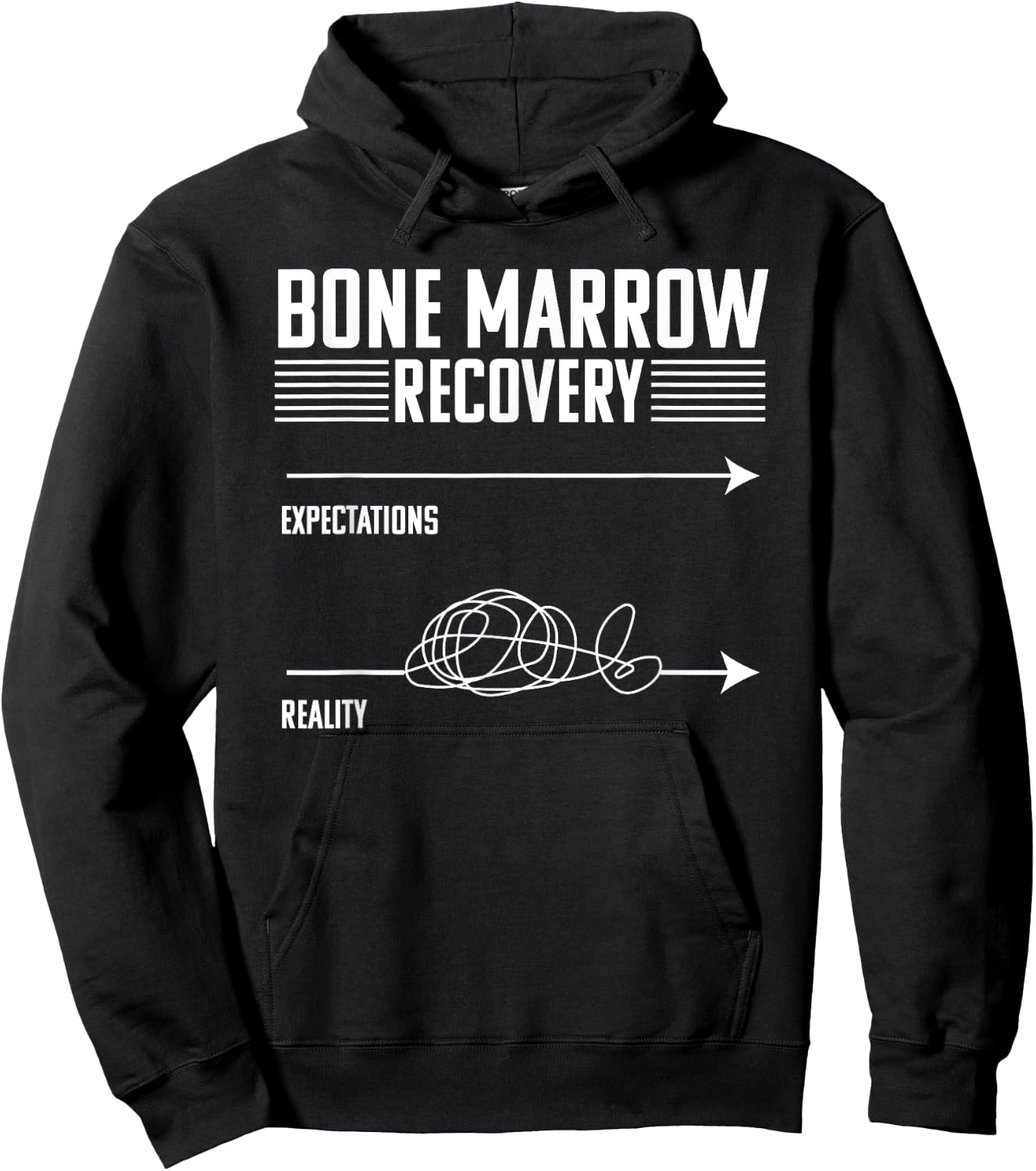 Funny Bone Marrow Transplant Organ Donor Survivor Recovery Hoodie - Hoodie | Black