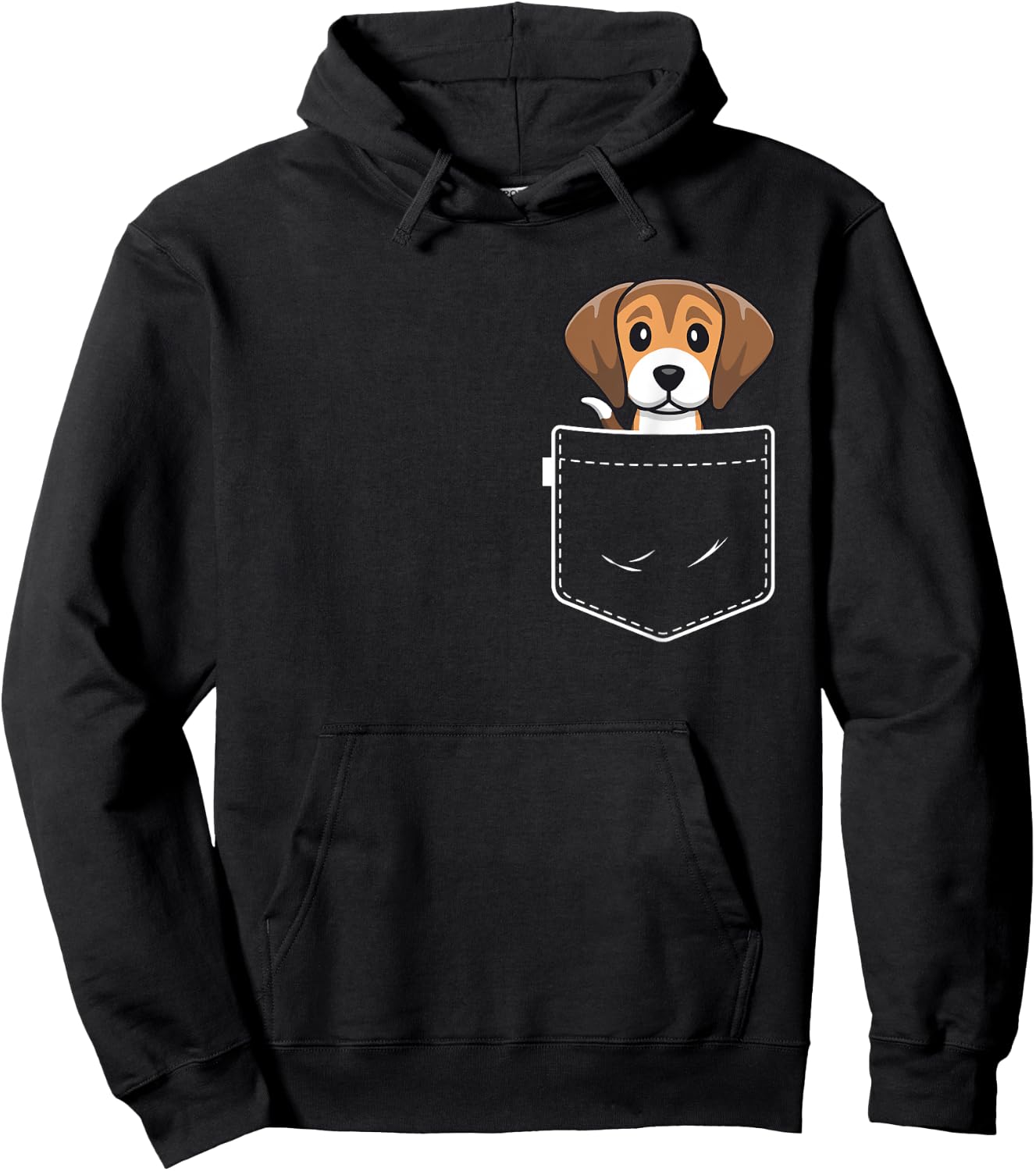 Beagle Dog In Pocket Shirts Men Women Beagle Lover Gift Hoodie - Hoodie | Black