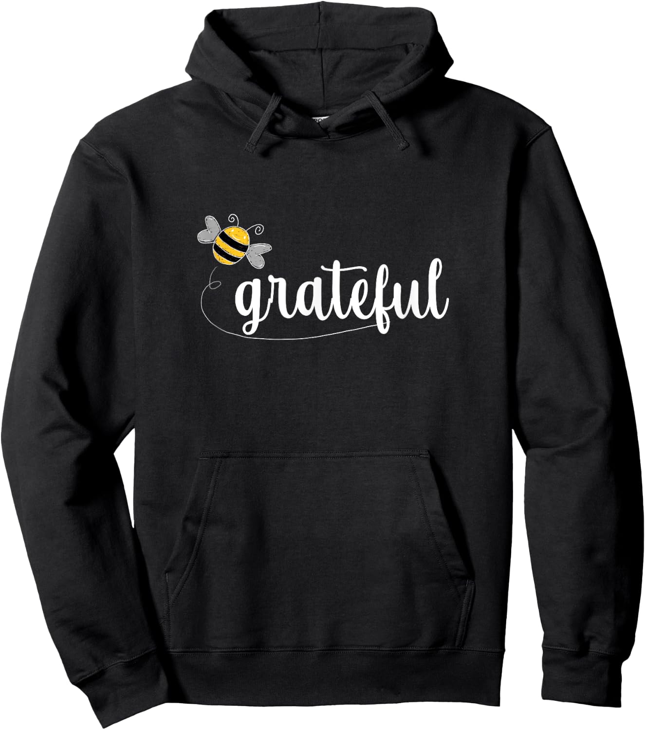 Bee Grateful! | Gratitude, Mindfulness, Positivity, Kind Hoodie - Hoodie | Black
