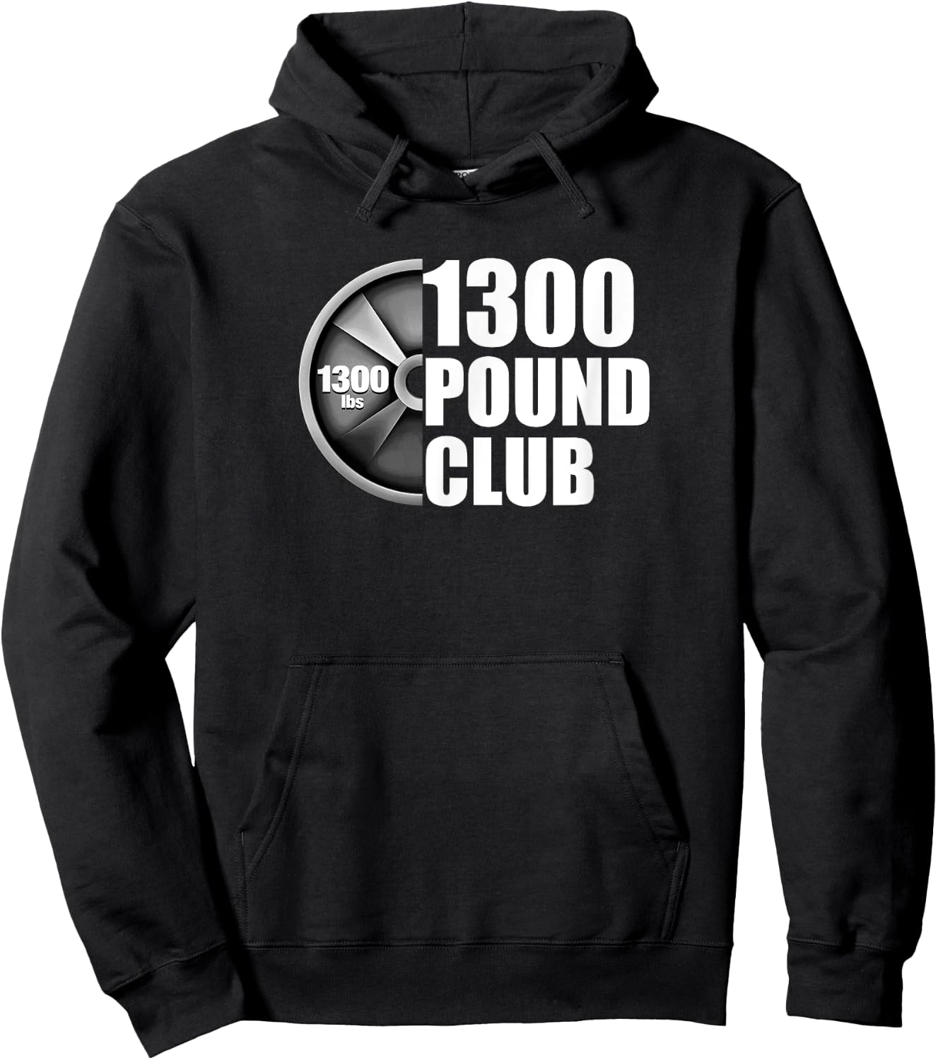 1300 Pound Club Powerlifting Hoodie - Hoodie | Black