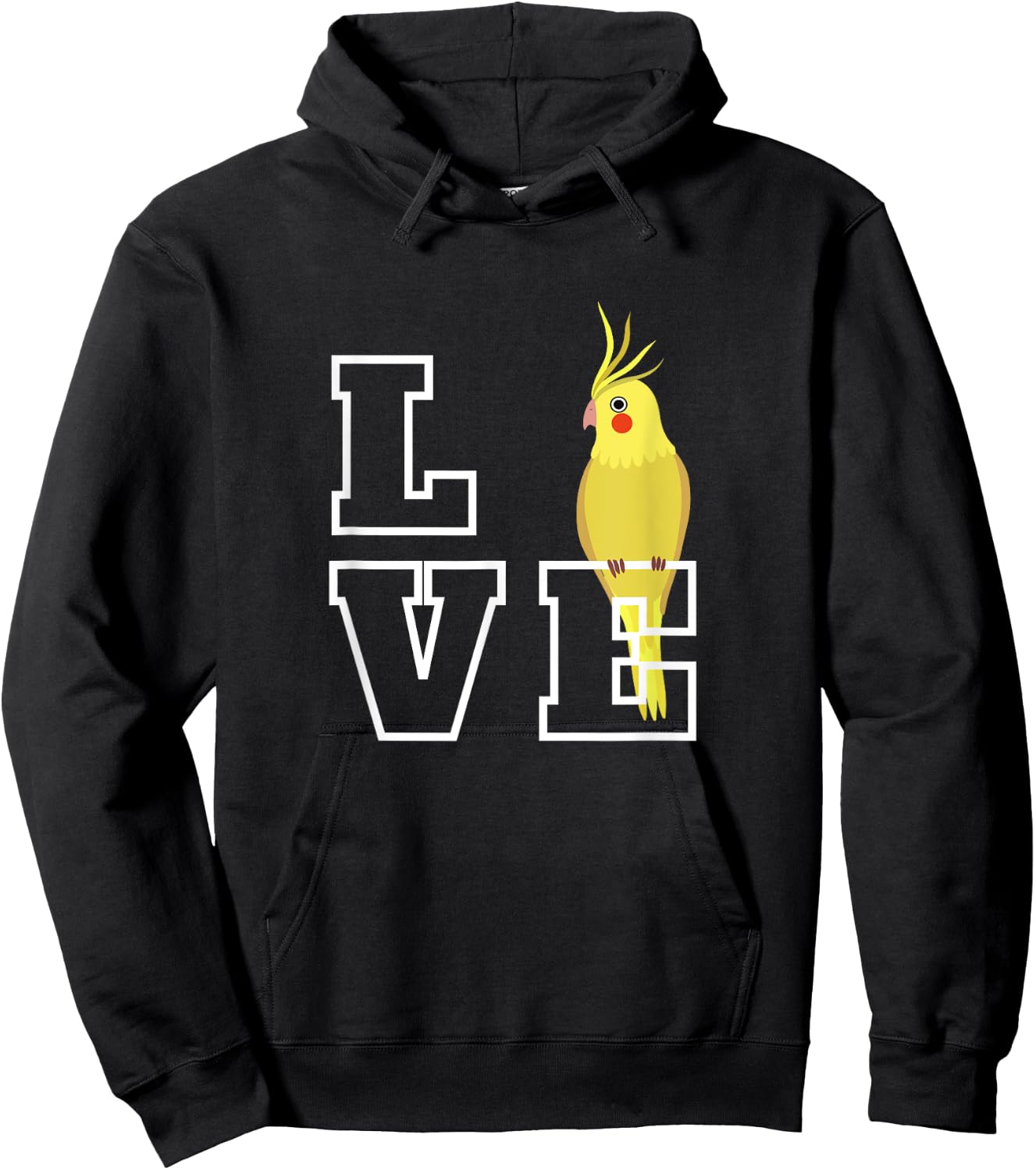 I Love My Cockatiel, Parrot | Pet Bird Lovers Hoodie - Hoodie | Black