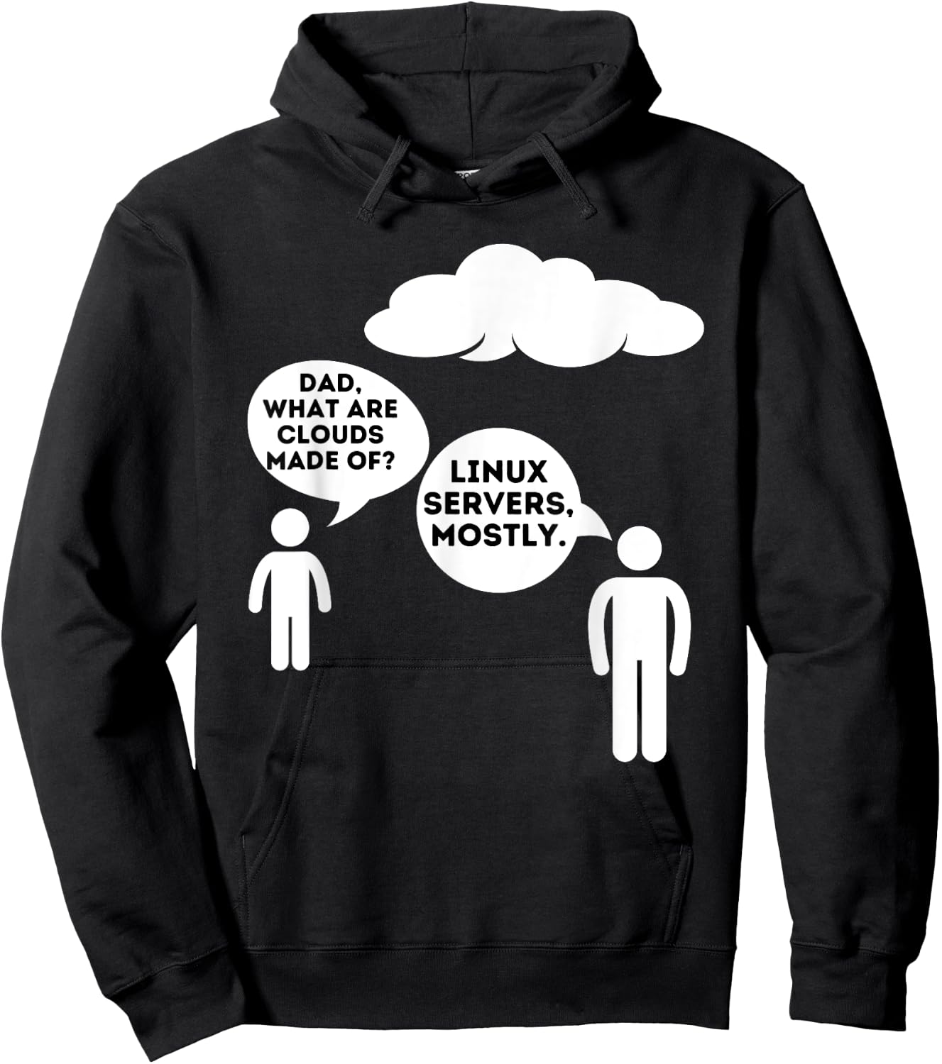Dad What Are Clouds Made Of? - Funny Programmer & Coding Hoodie - Hoodie | Black