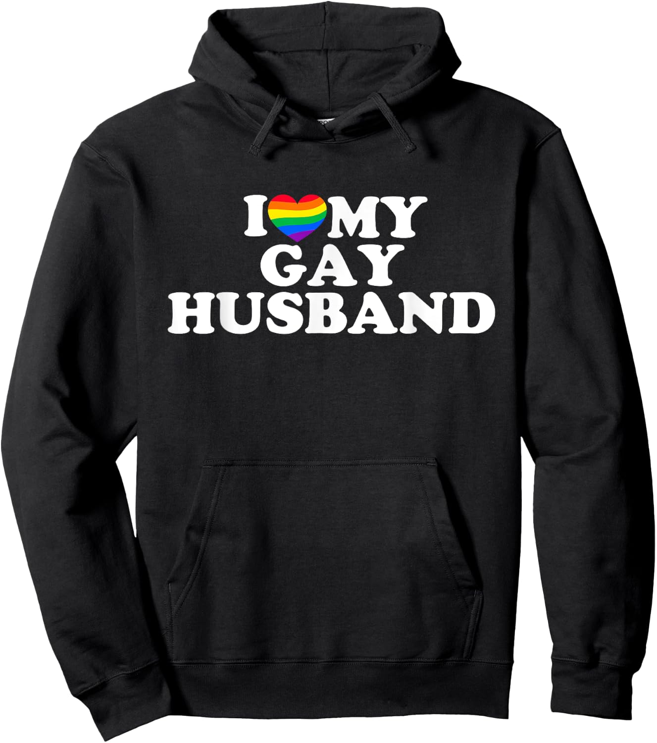 I Love My Gay Husband Hoodie - Hoodie | Black
