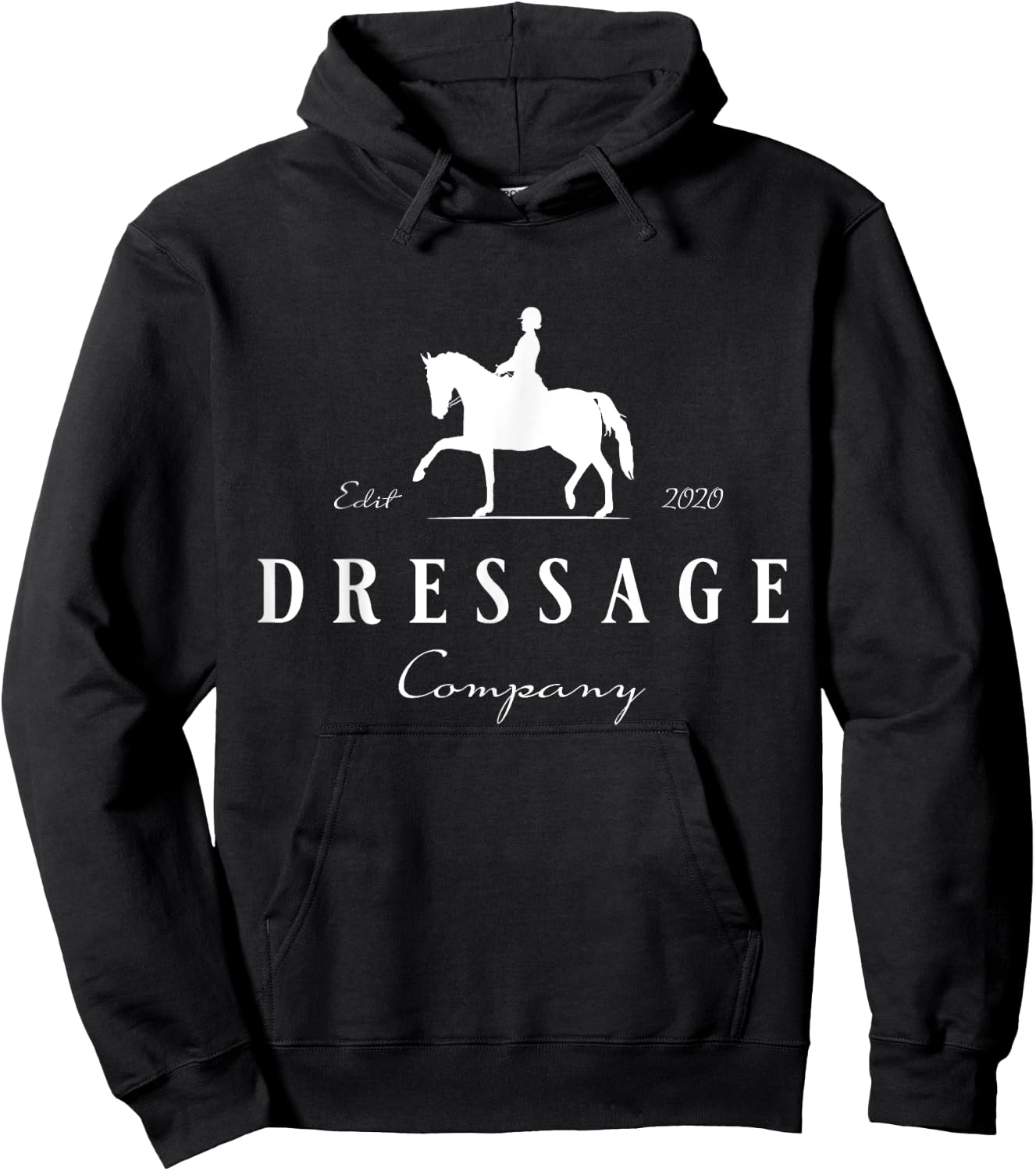Dressur Pferd mit Dressurreiterin - Dressage - Women's, Girls' Dressage Horse - Black, Small - Short Sleeve, Classic Fit Hoodie - Hoodie | Black
