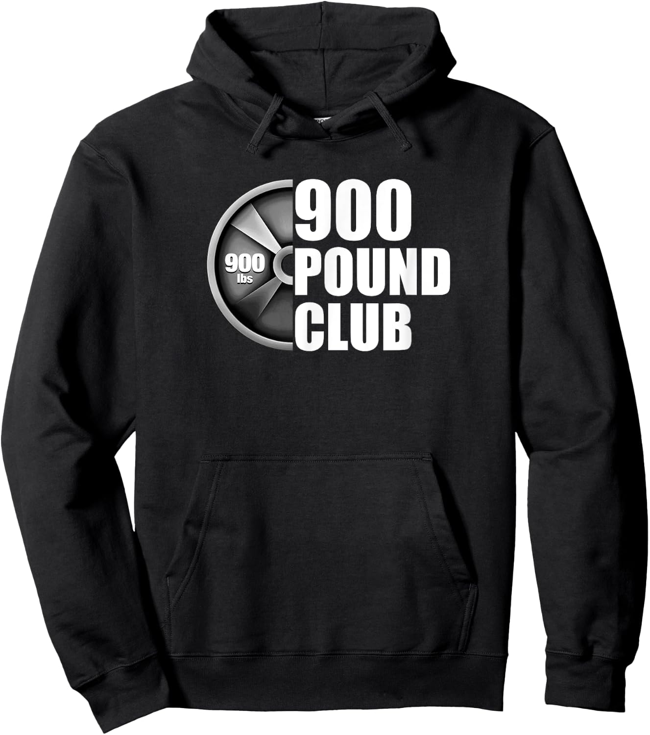 900 Pound Club Powerlifting Hoodie - Hoodie | Black