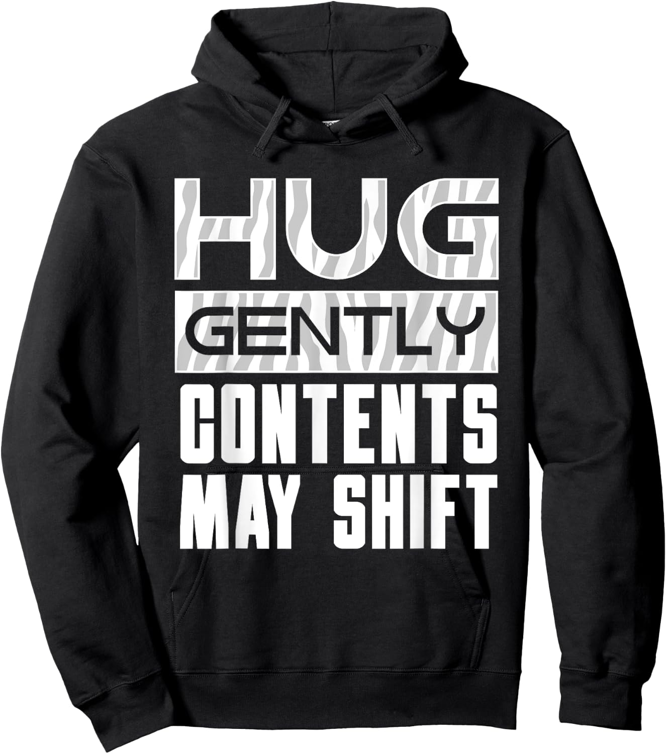 Hug Gently Ehlers Danlos Syndrome Black And White Zebra Gift Hoodie - Hoodie | Black