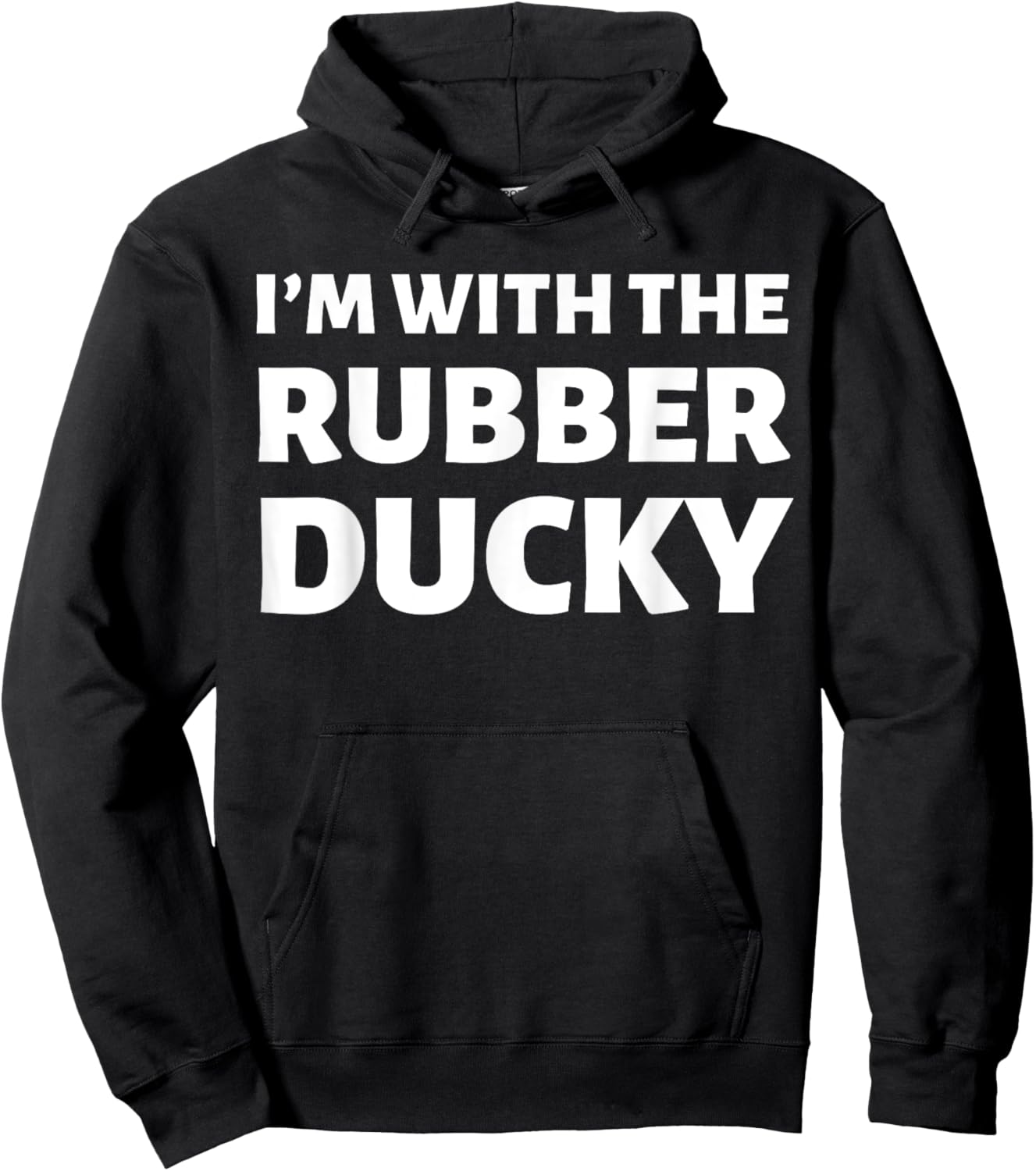 I'm With The Rubber Ducky! Matching Couples Duck Costume Hoodie - Hoodie | Black